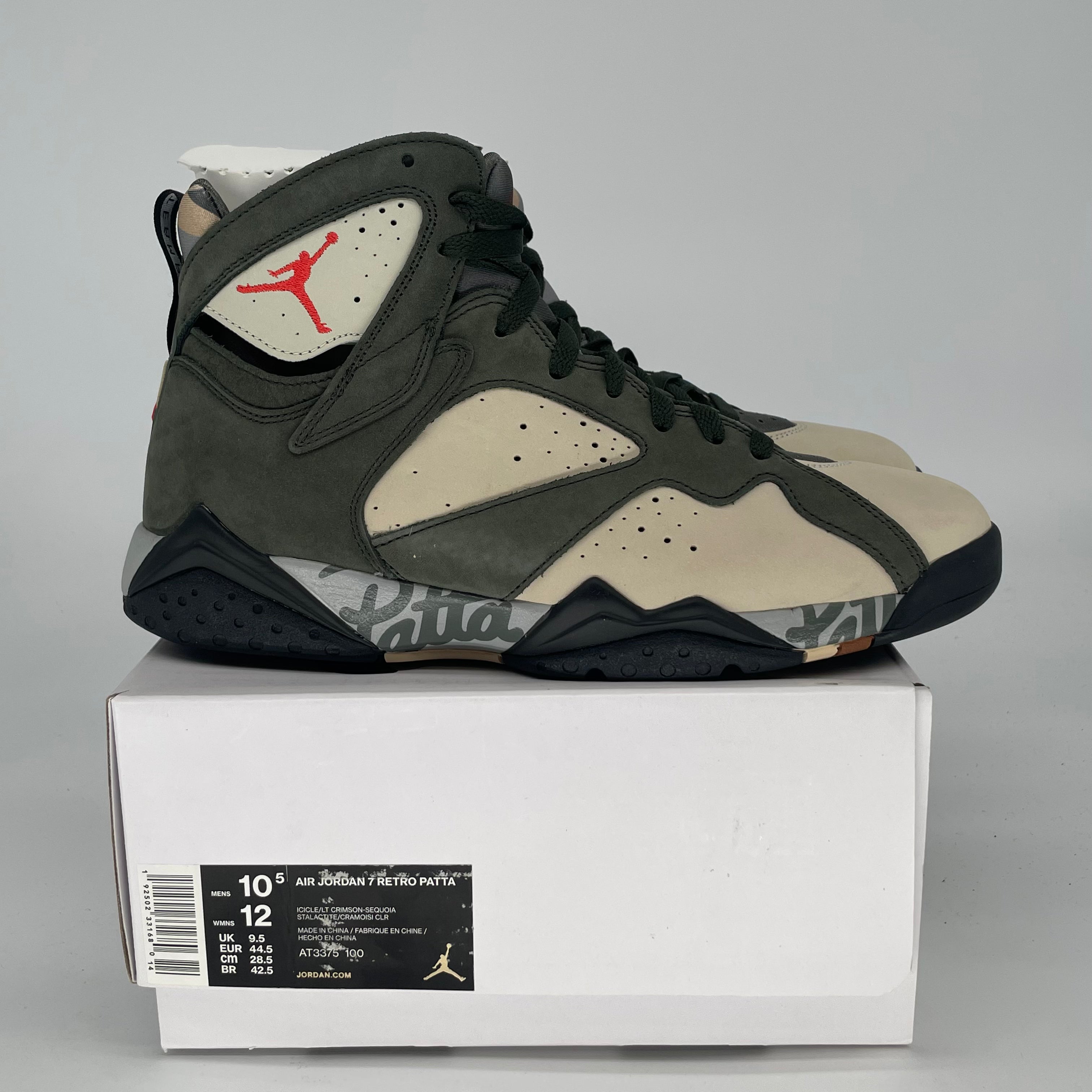 AIR JORDAN 7 PATTA ICICLE AT3375-100 SIZE 10.5/12W