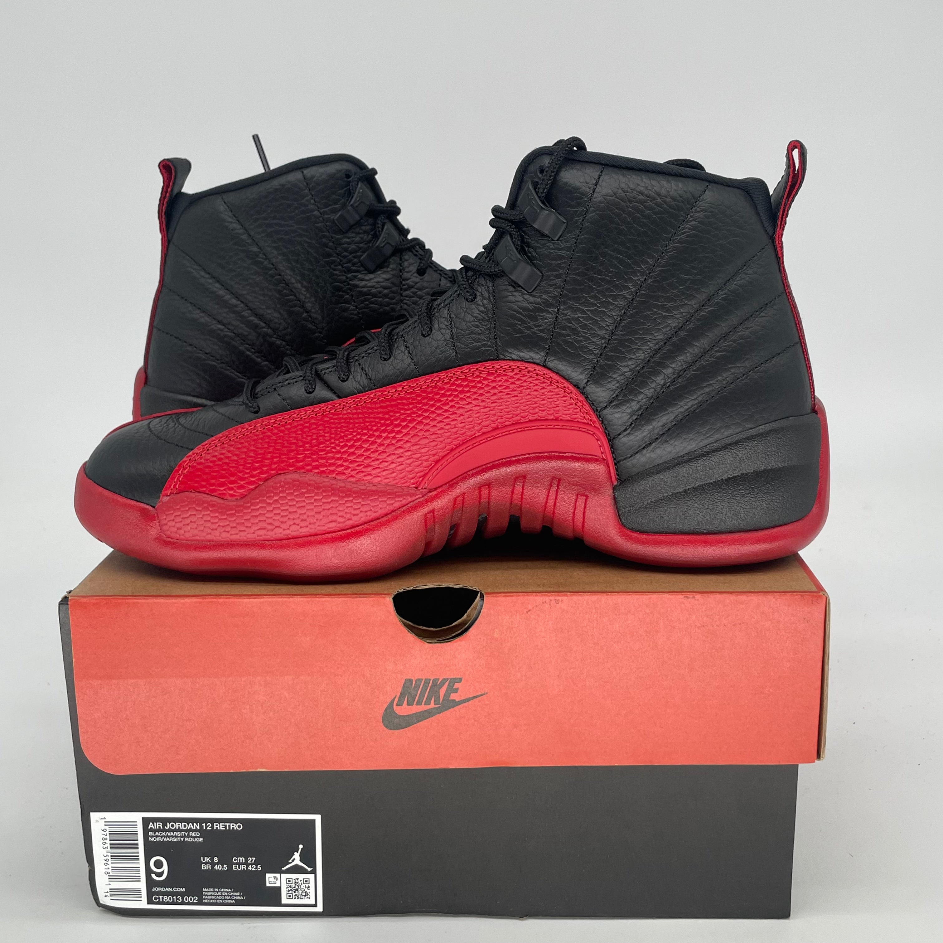 AIR JORDAN 12 FLU GAME CT8013-002 SIZE 9/10.5W