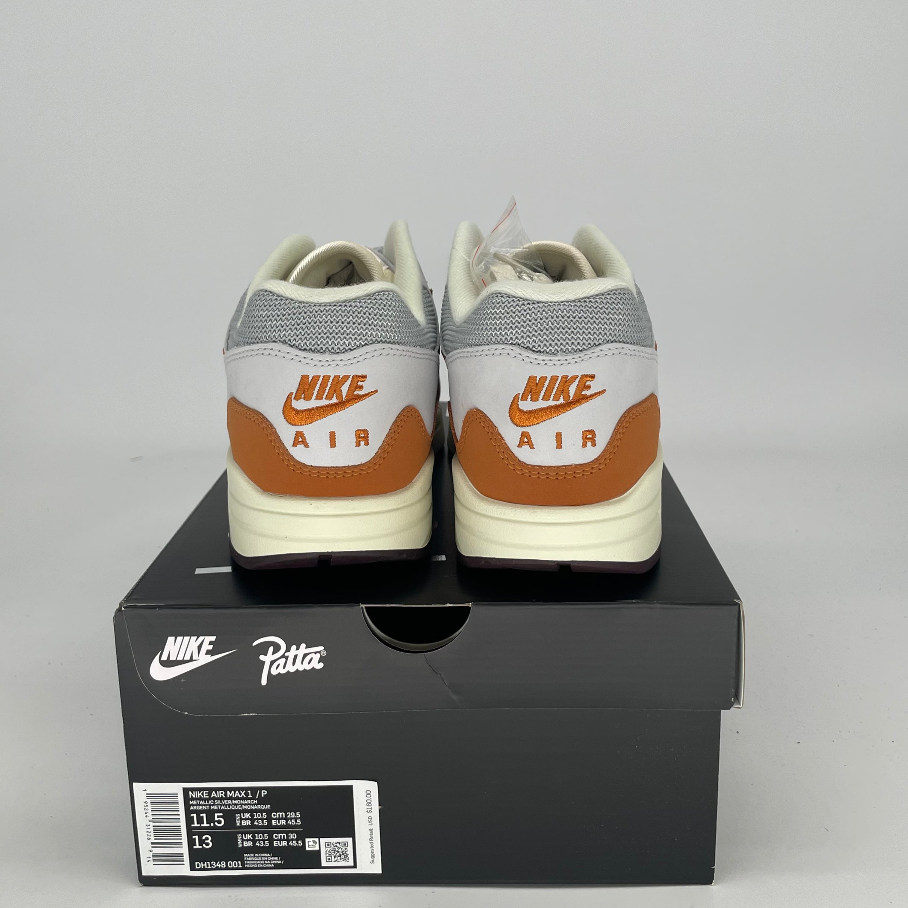 NIKE AIR MAX 1 PATTA WAVES MONARCH DH1348-001 SIZE 11.5/13W
