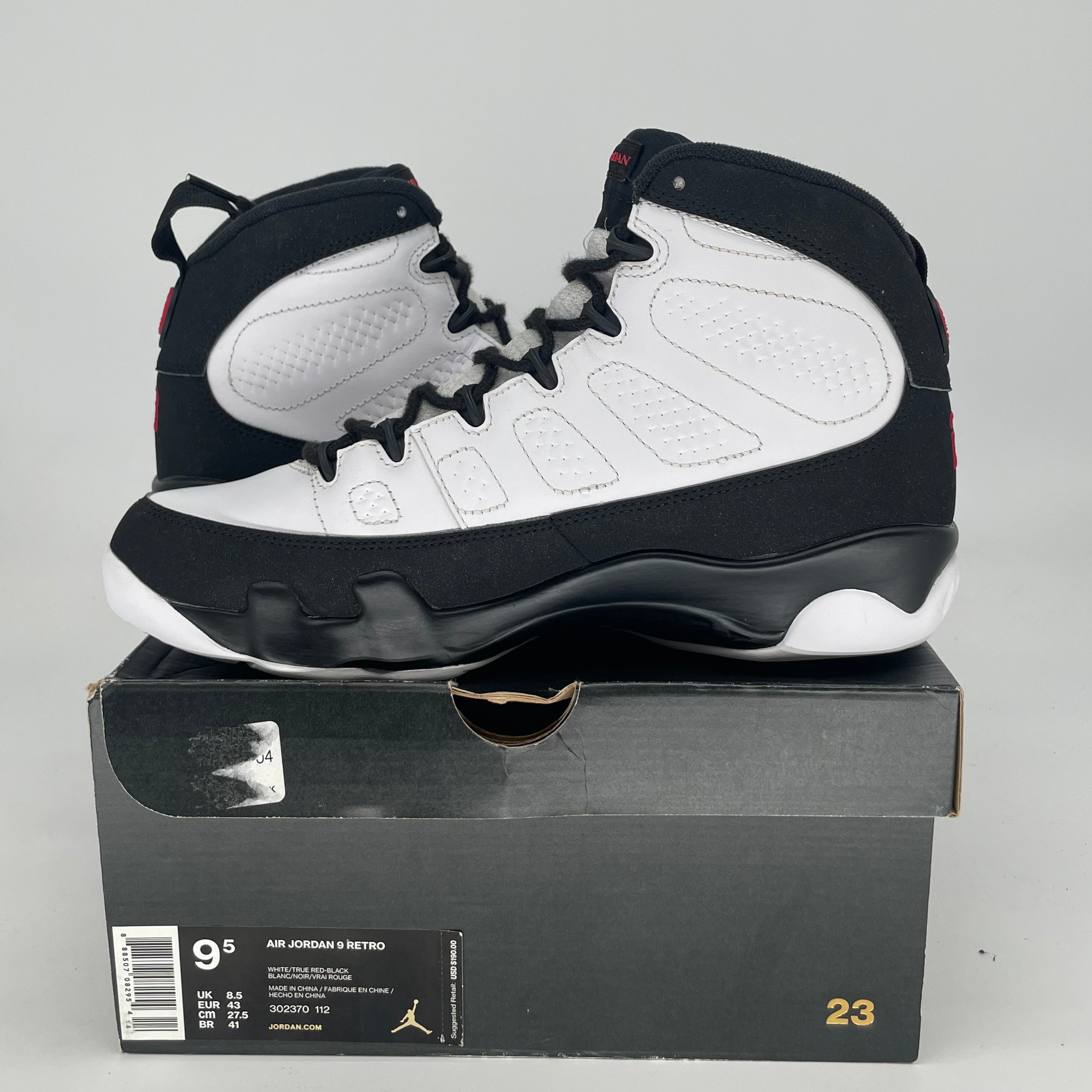 AIR JORDAN 9 OG 302370-112 SIZE 9.5/11W
