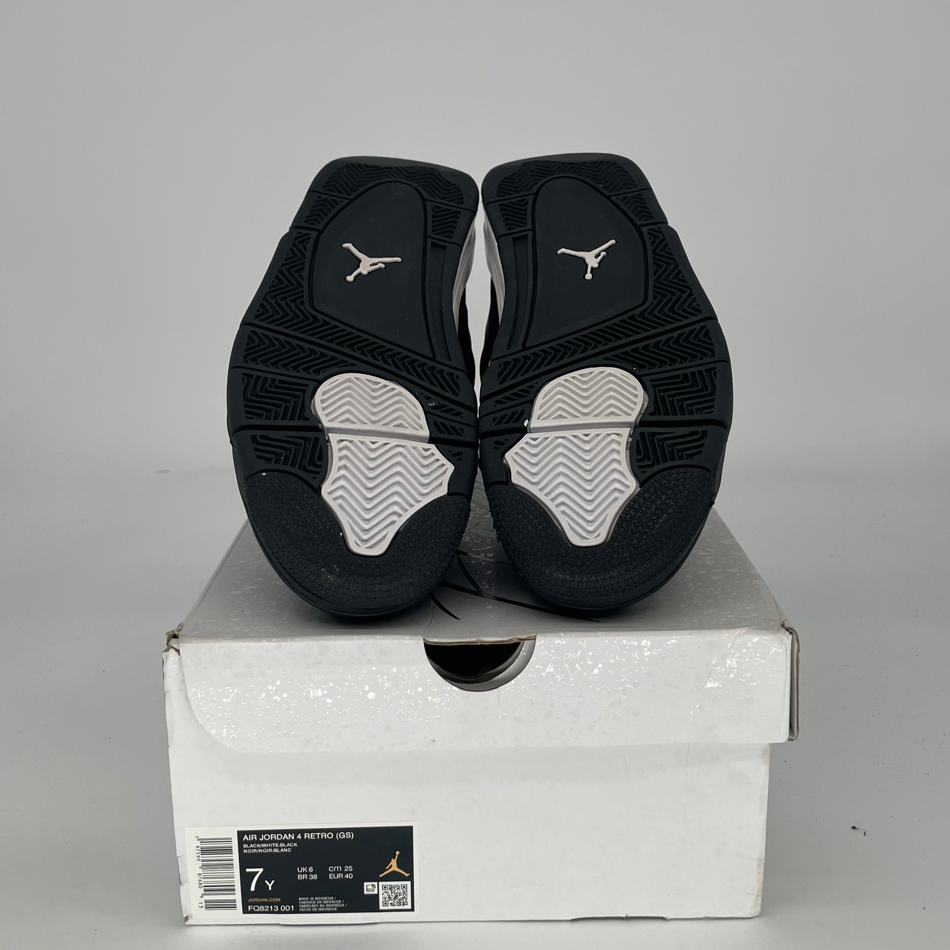 AIR JORDAN 4 WHITE THUNDER FQ8213-001 SIZE 7/8.5W