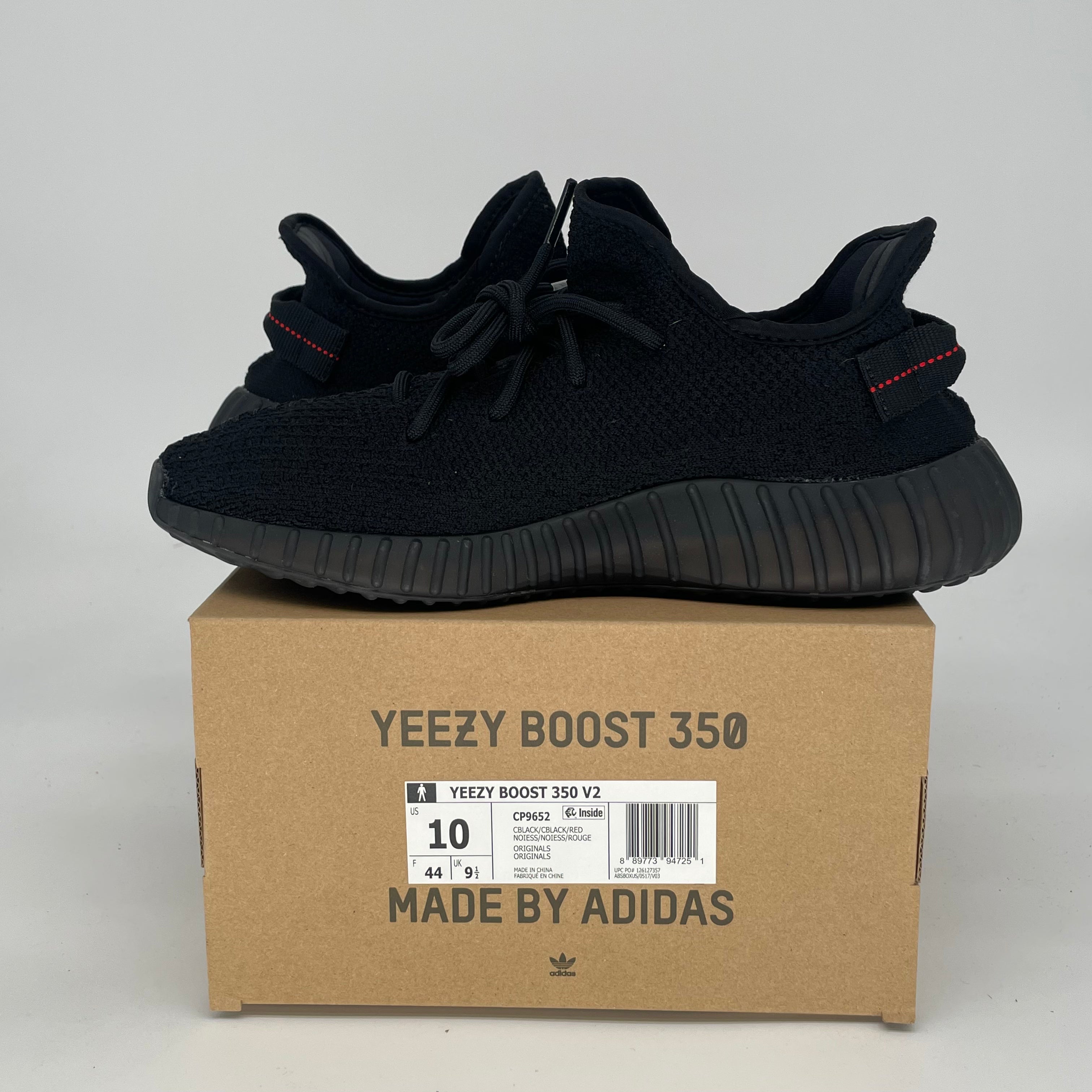 ADIDAS YEEZY 350 V2 BLACK RED CP9652 SIZE 10/11.5W