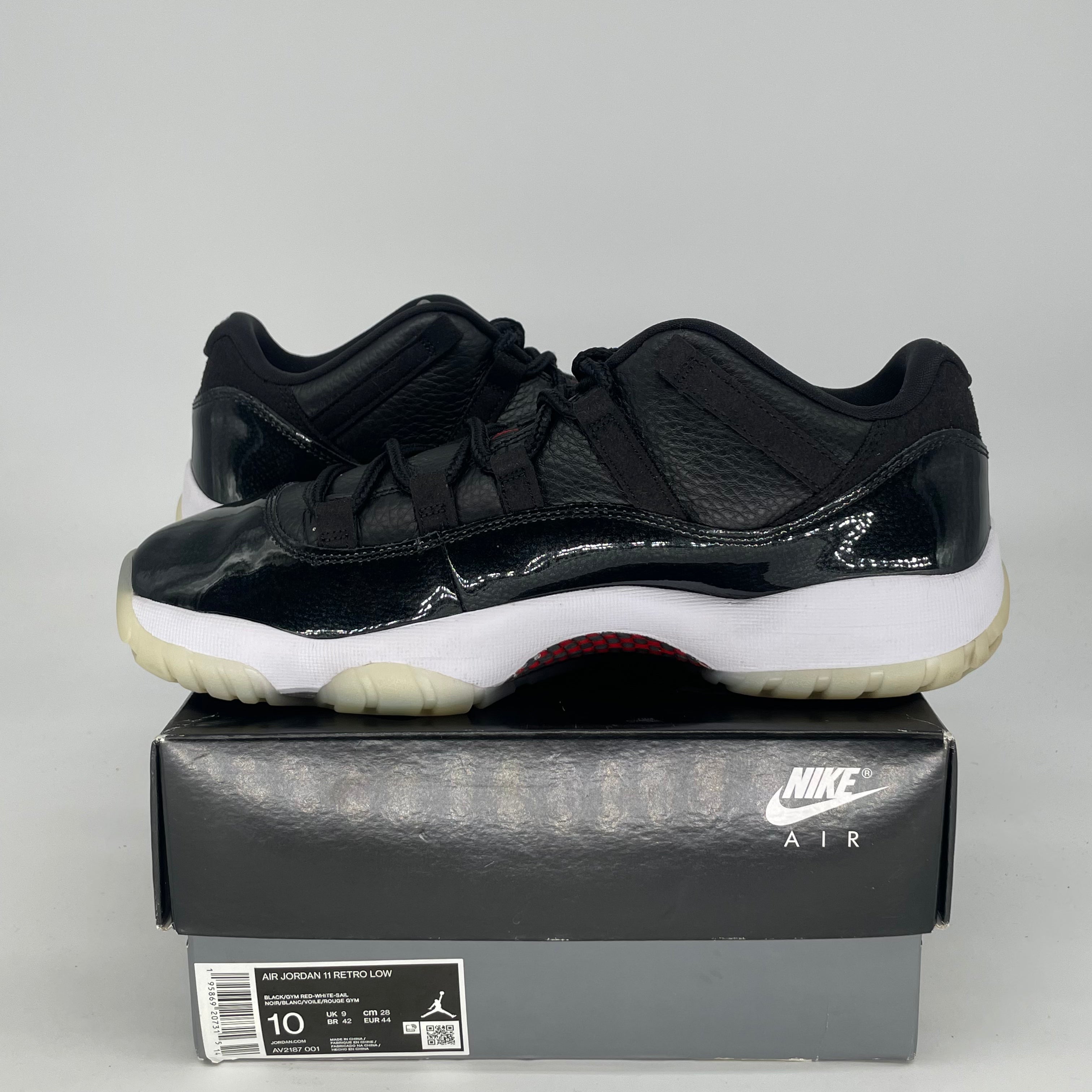 AIR JORDAN 11 LOW 72-10 AV2187-001 SIZE 10/11.5W