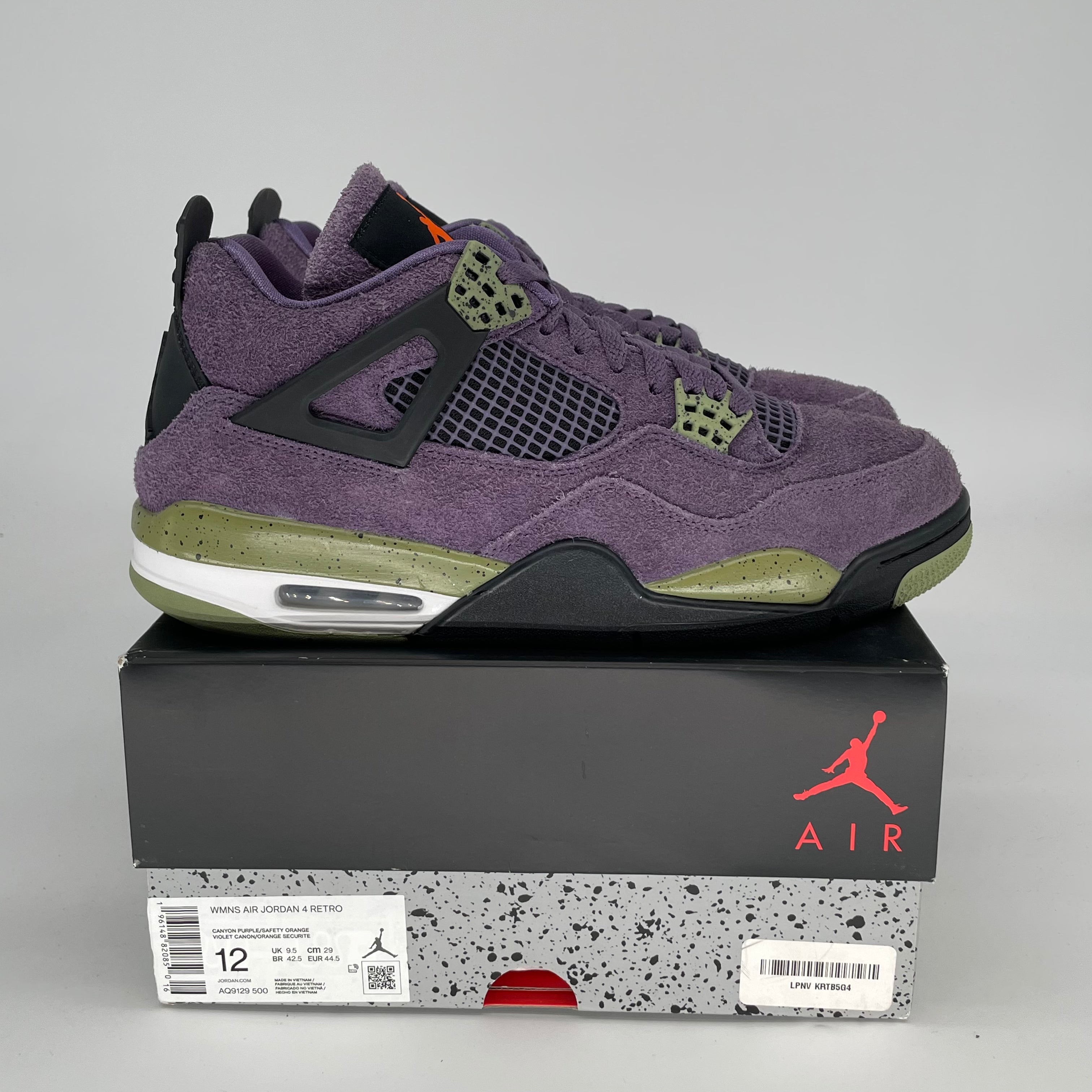 AIR JORDAN 4 CANYON PURPLE W SIZE 10.5/12W AQ9129-500