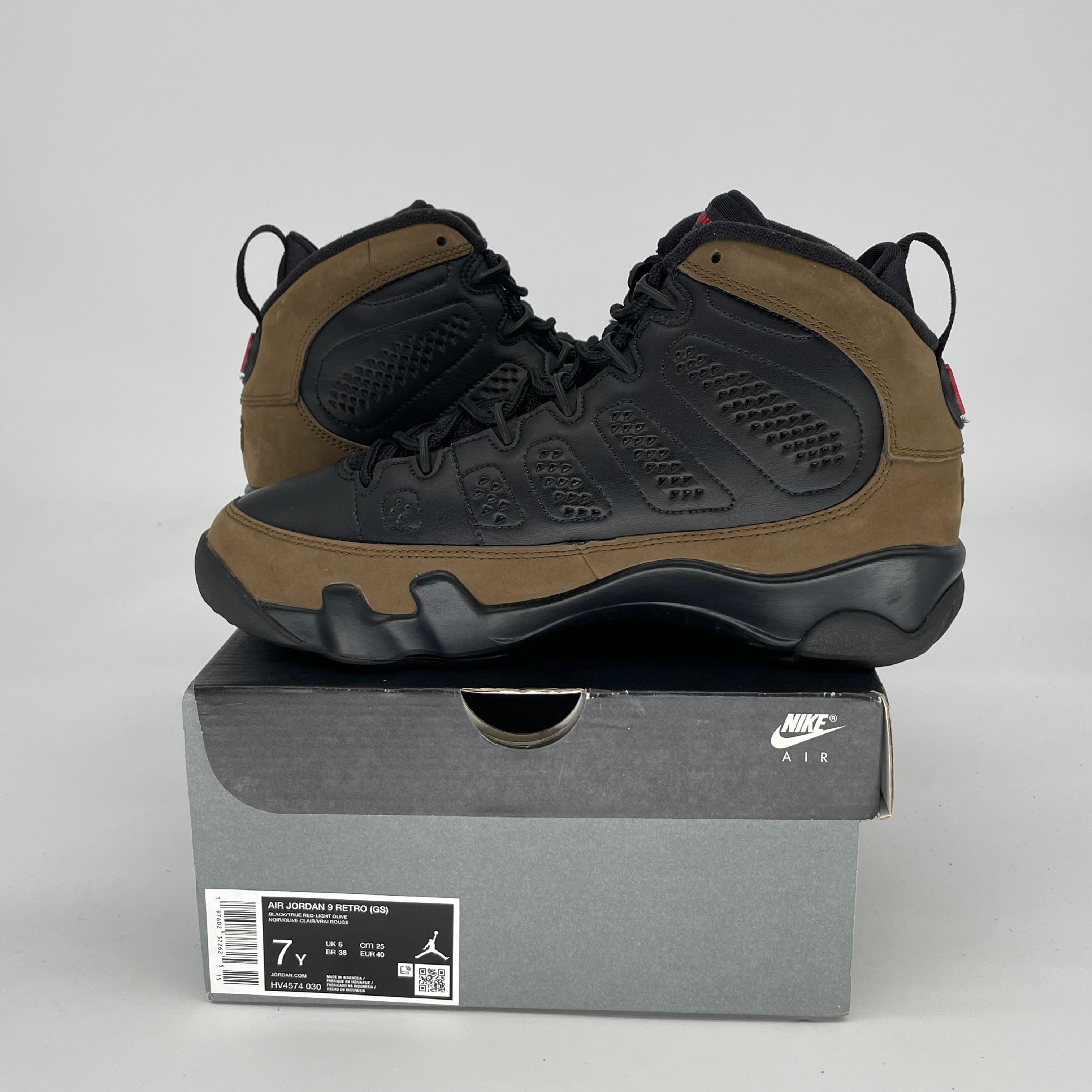 AIR JORDAN 9 OLIVE SIZE 7/8.5W HV4574-030