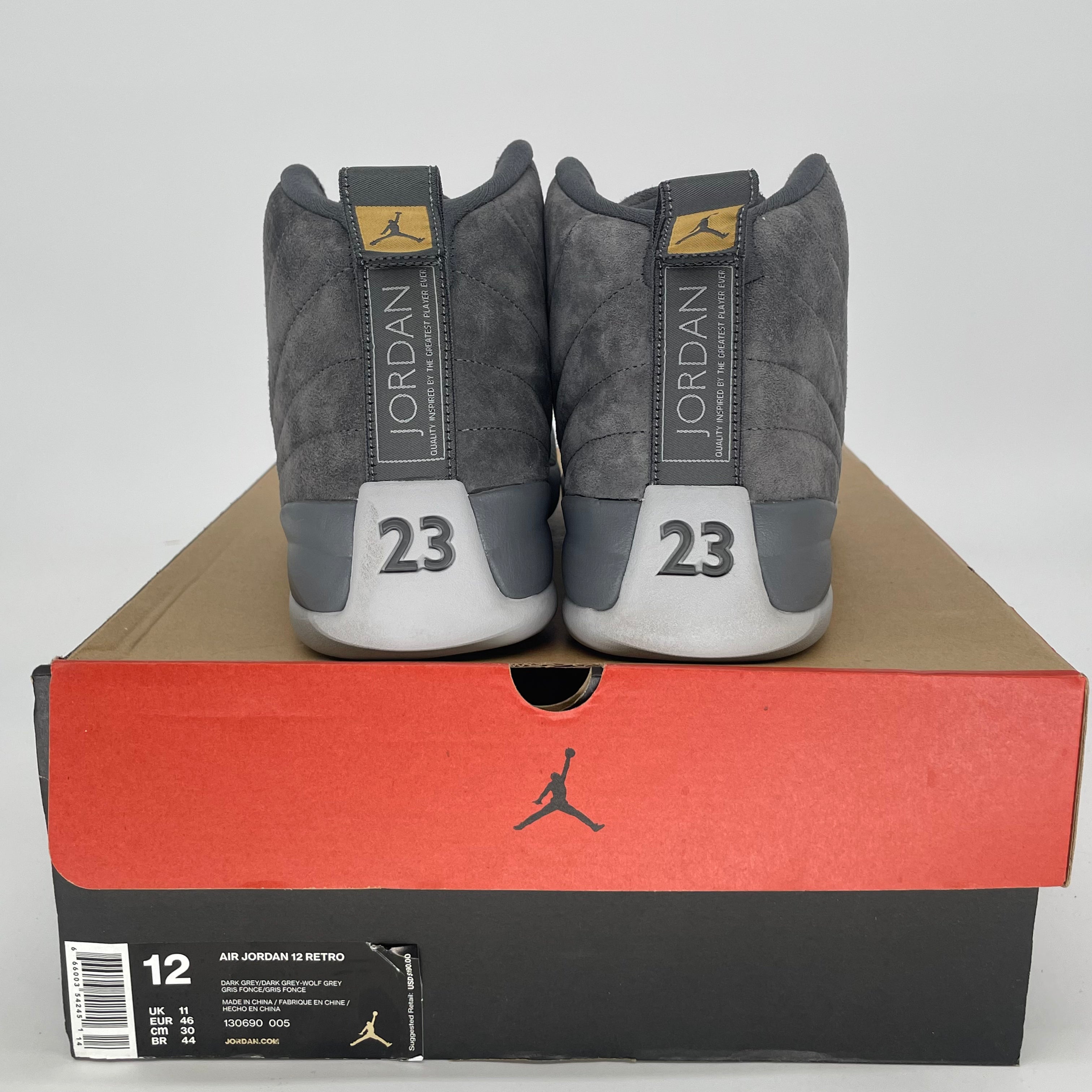 AIR JORDAN 12 DARK GREY 130690-005 SIZE 12/13.5W