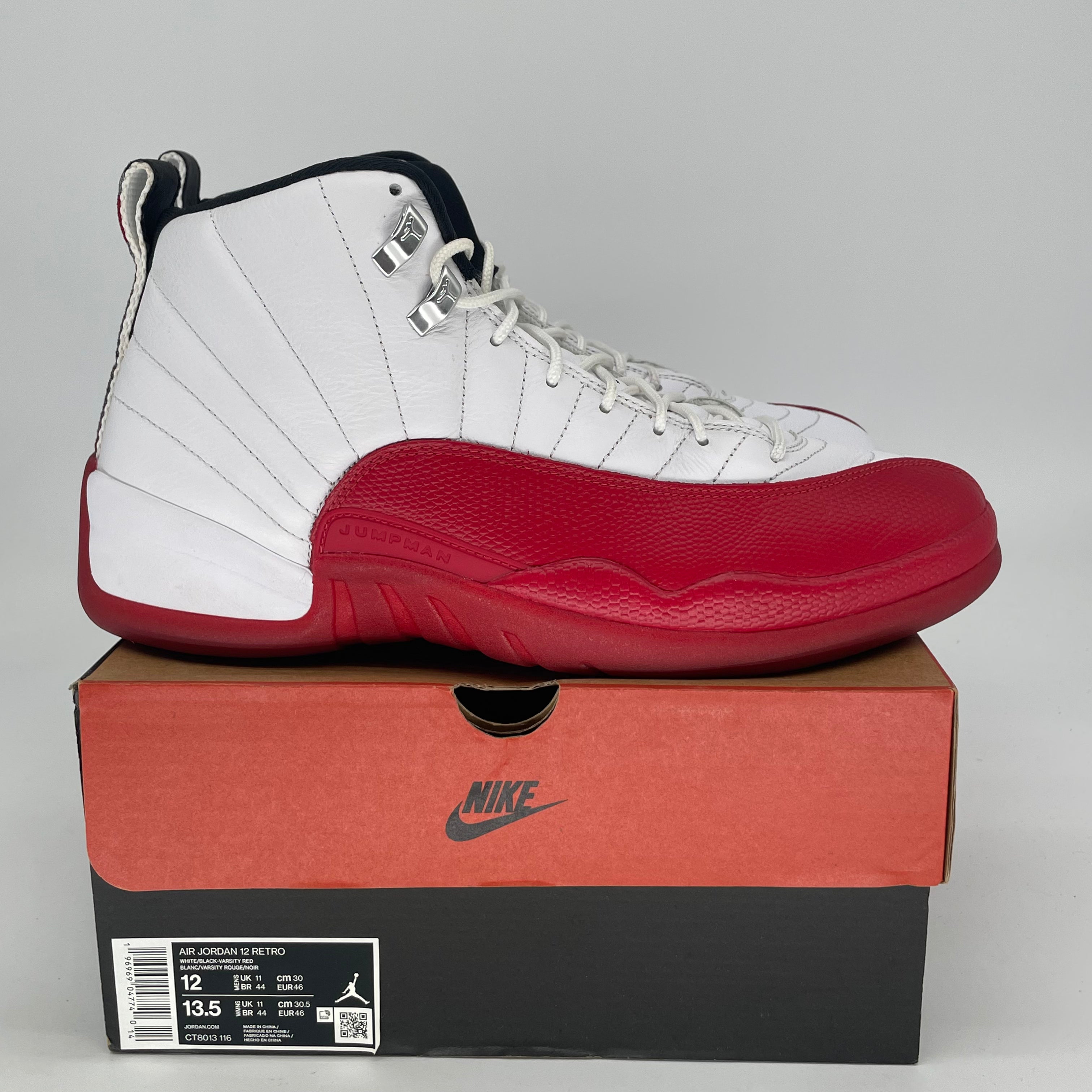 AIR JORDAN 12 CHERRY CT8013-116 SIZE 12/13.5W