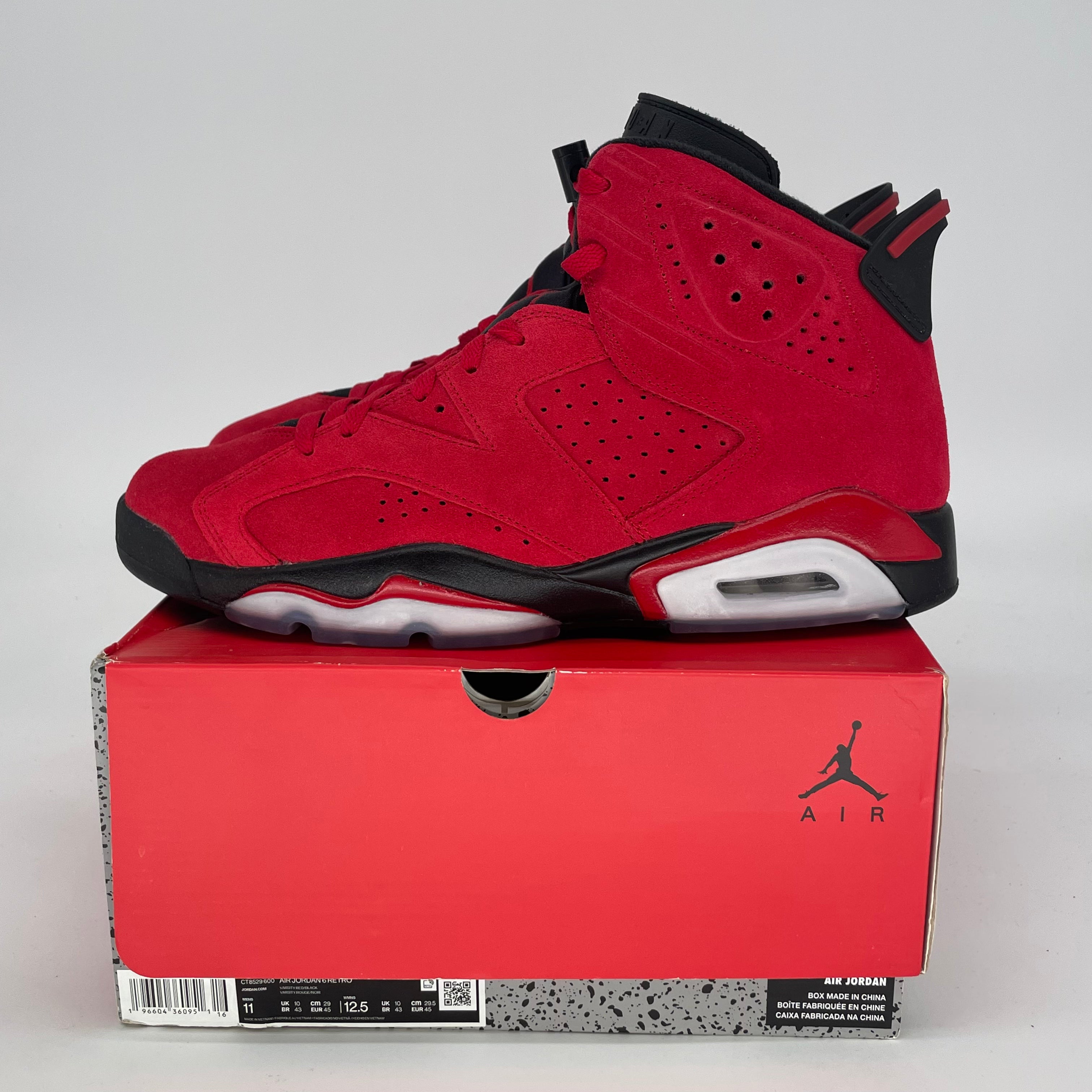 AIR JORDAN 6 TORO BRAVO CT8529-600 SIZE 11/12.5W