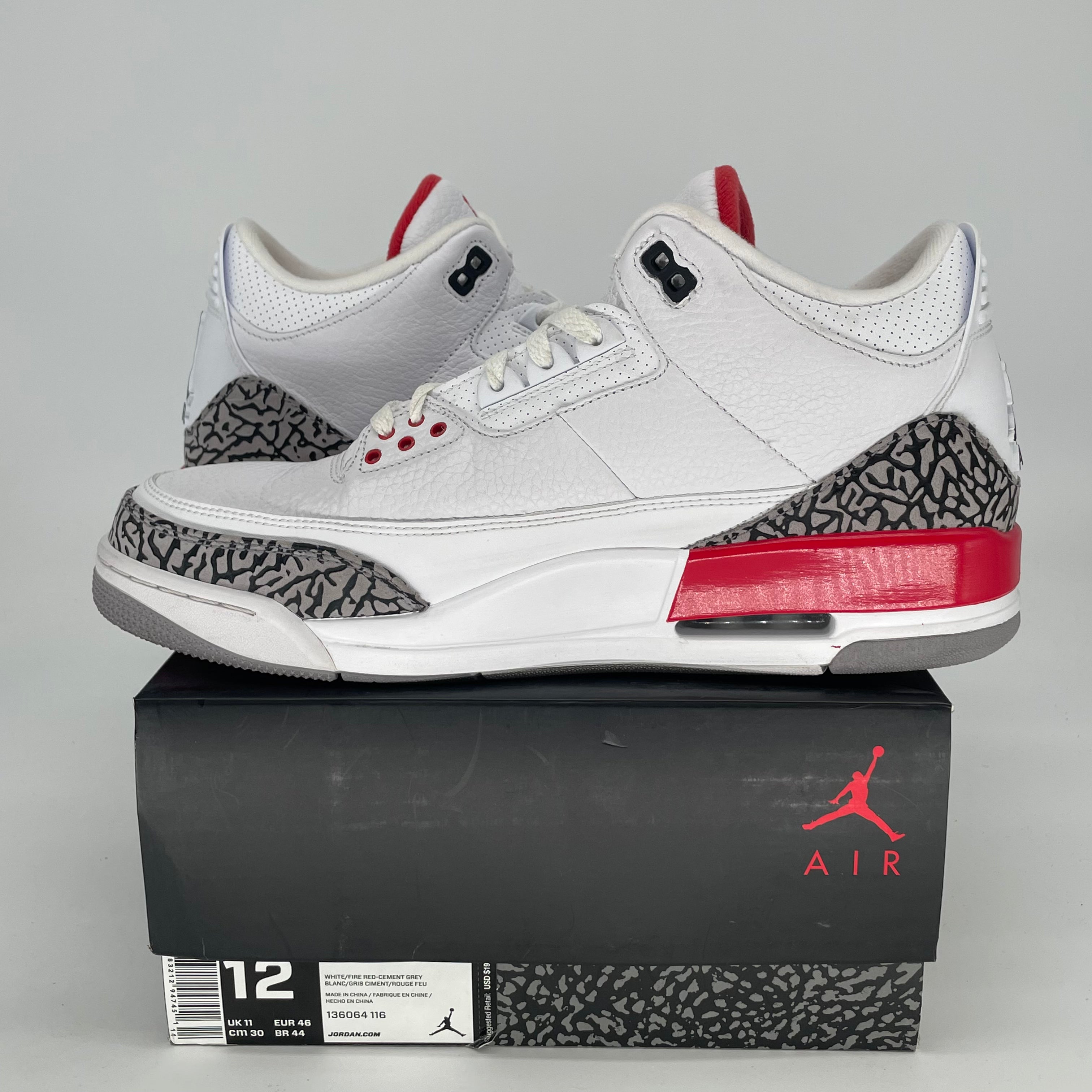AIR JORDAN 3 HALL OF FAME 136064-116 SIZE 12/13.5W