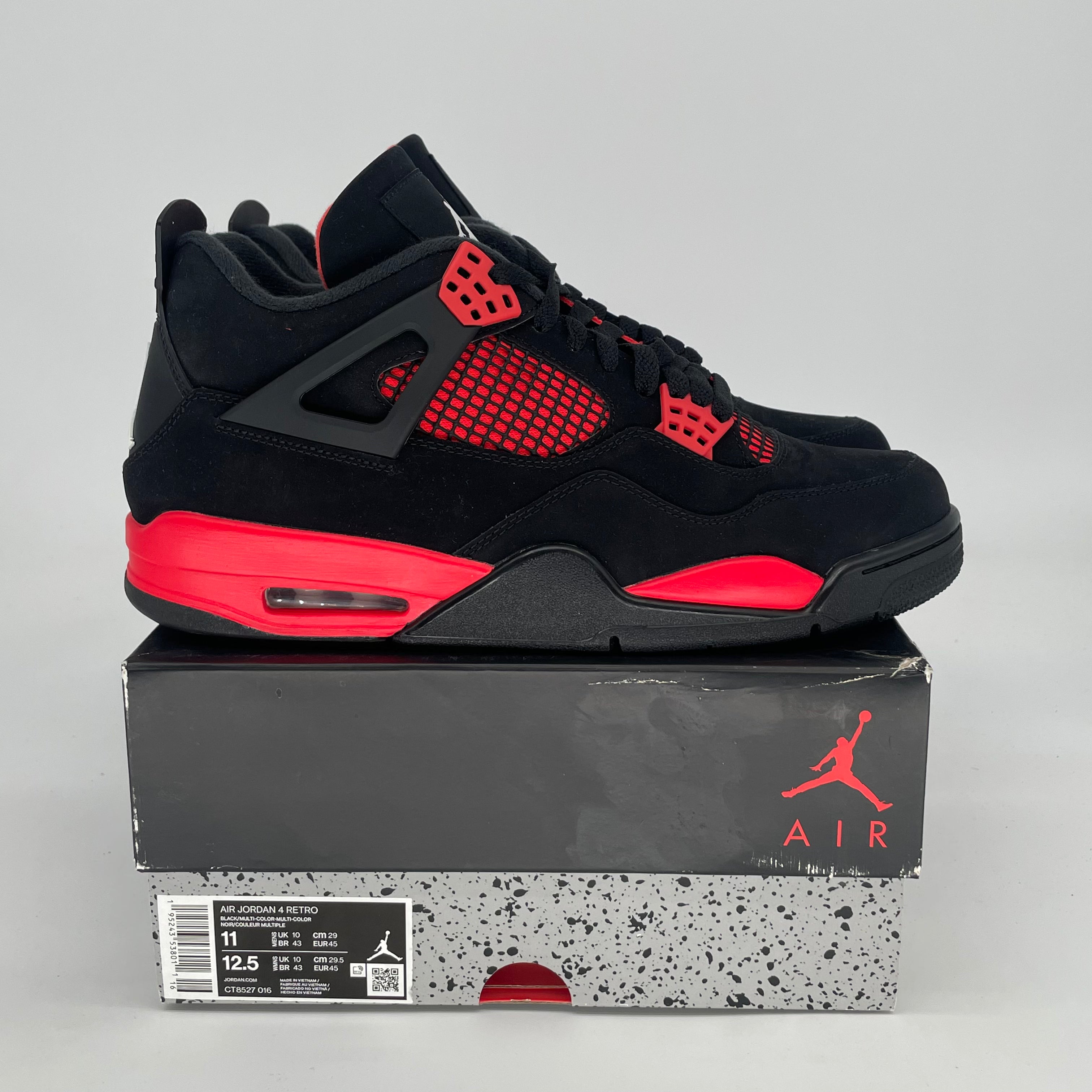 AIR JORDAN 4 RED THUNDER CT8527-016 SIZE 11/12.5W