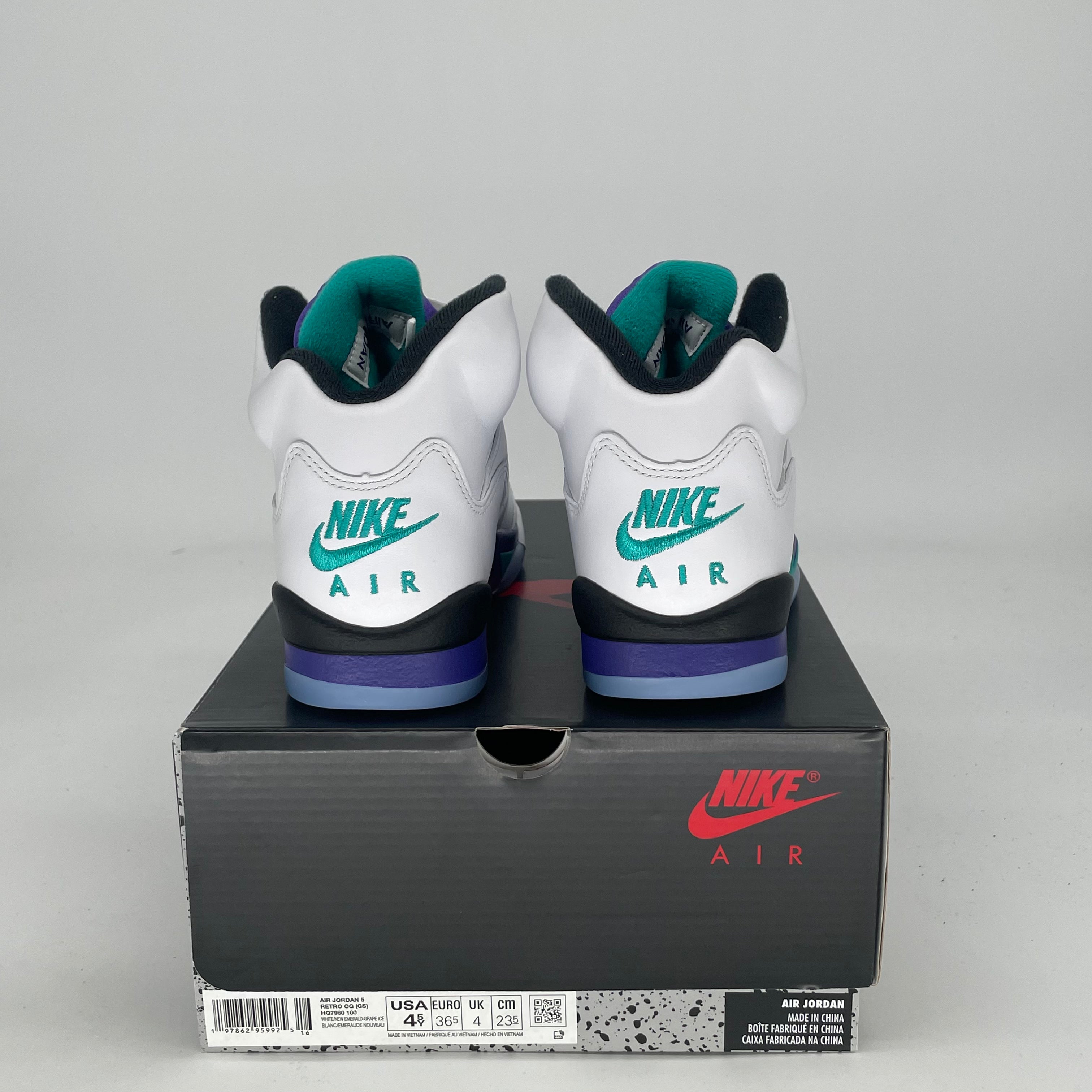 AIR JORDAN 5 GRAPE HQ7980-100 SIZE 4.5/6W