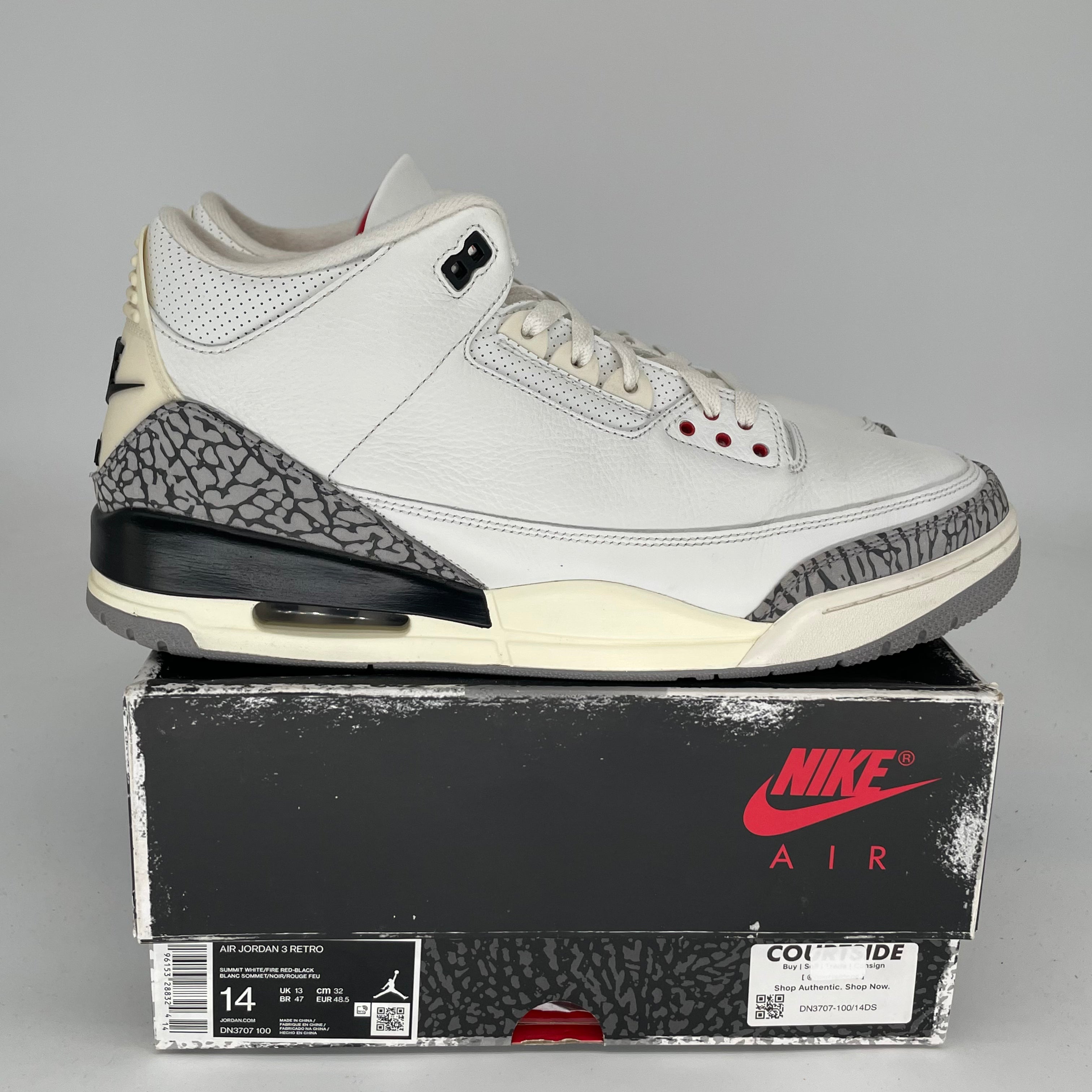 AIR JORDAN 3 WHITE CEMENT REIMAGINED SIZE 14 DN3707-100