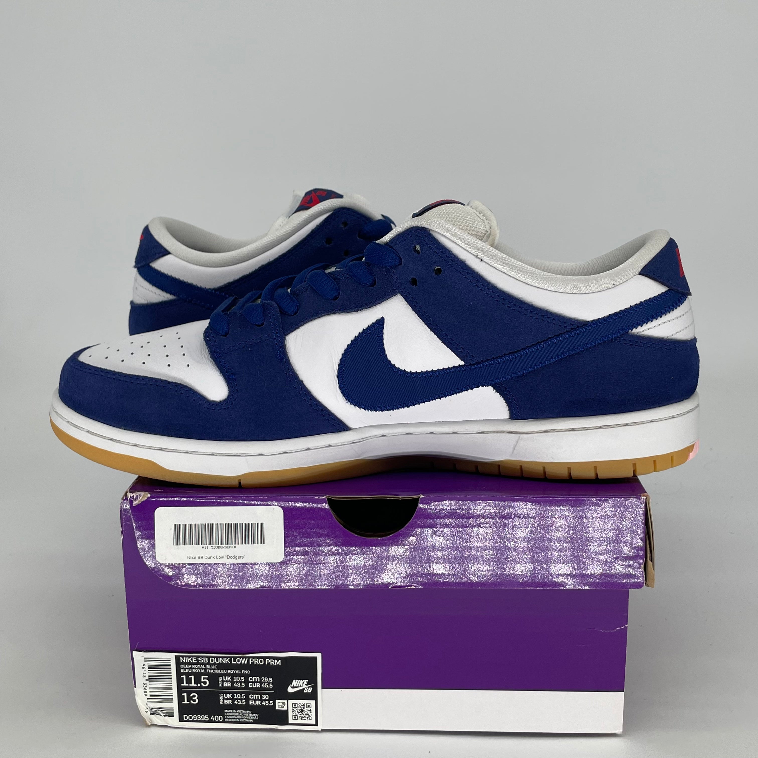NIKE SB DUNK LOW LOS ANGELES DODGERS DO9395-400 SIZE 11.5/13W