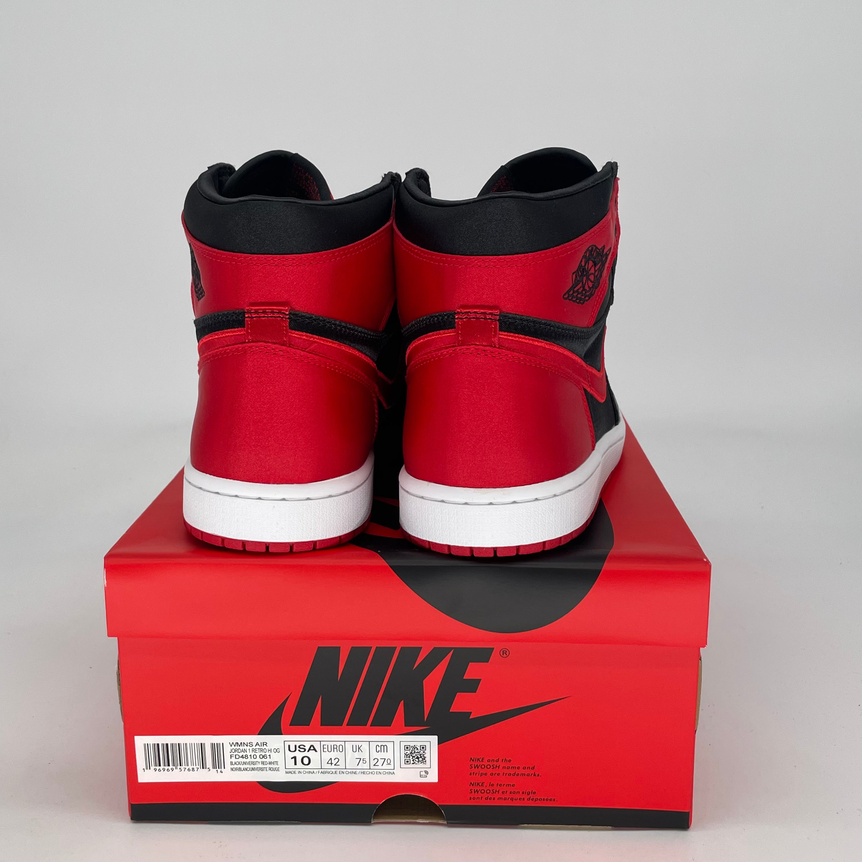 AIR JORDAN 1 SATIN BRED W FD4810-061 SIZE 8.5/10W