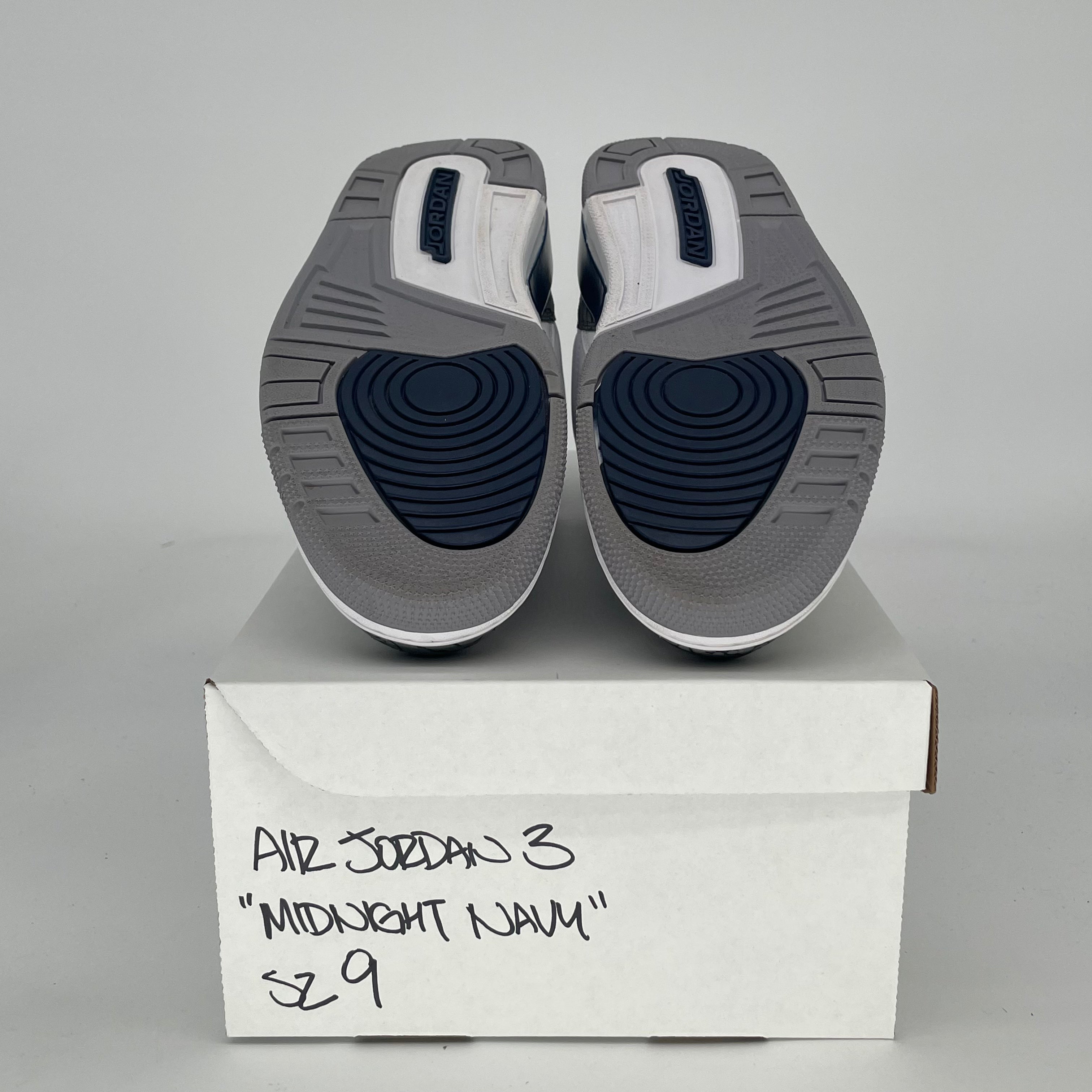 AIR JORDAN 3 MIDNIGHT NAVY CT8532-140 SIZE 9/10.5W