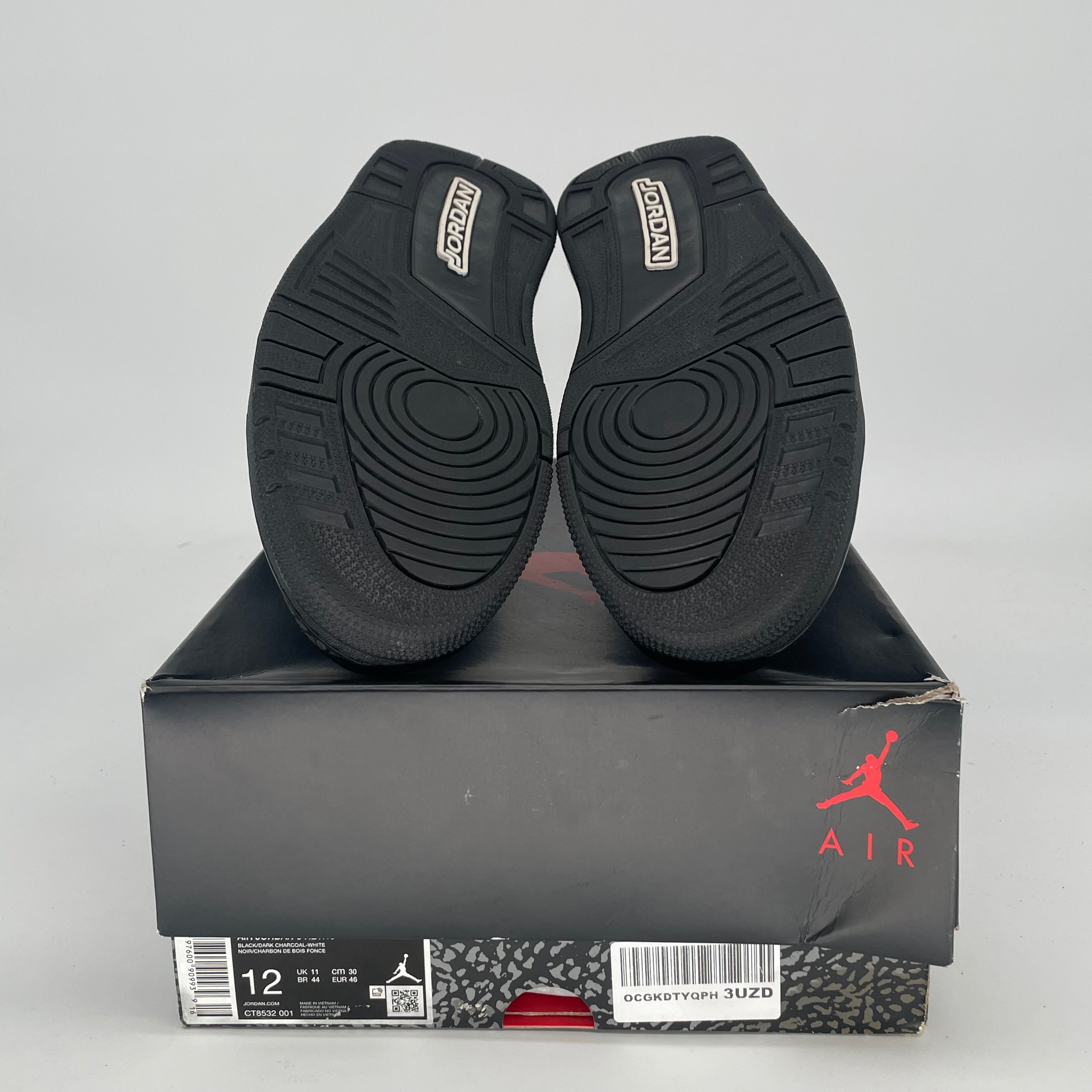 AIR JORDAN 3 BLACK CAT CT8532-001 SIZE 12/13.5W