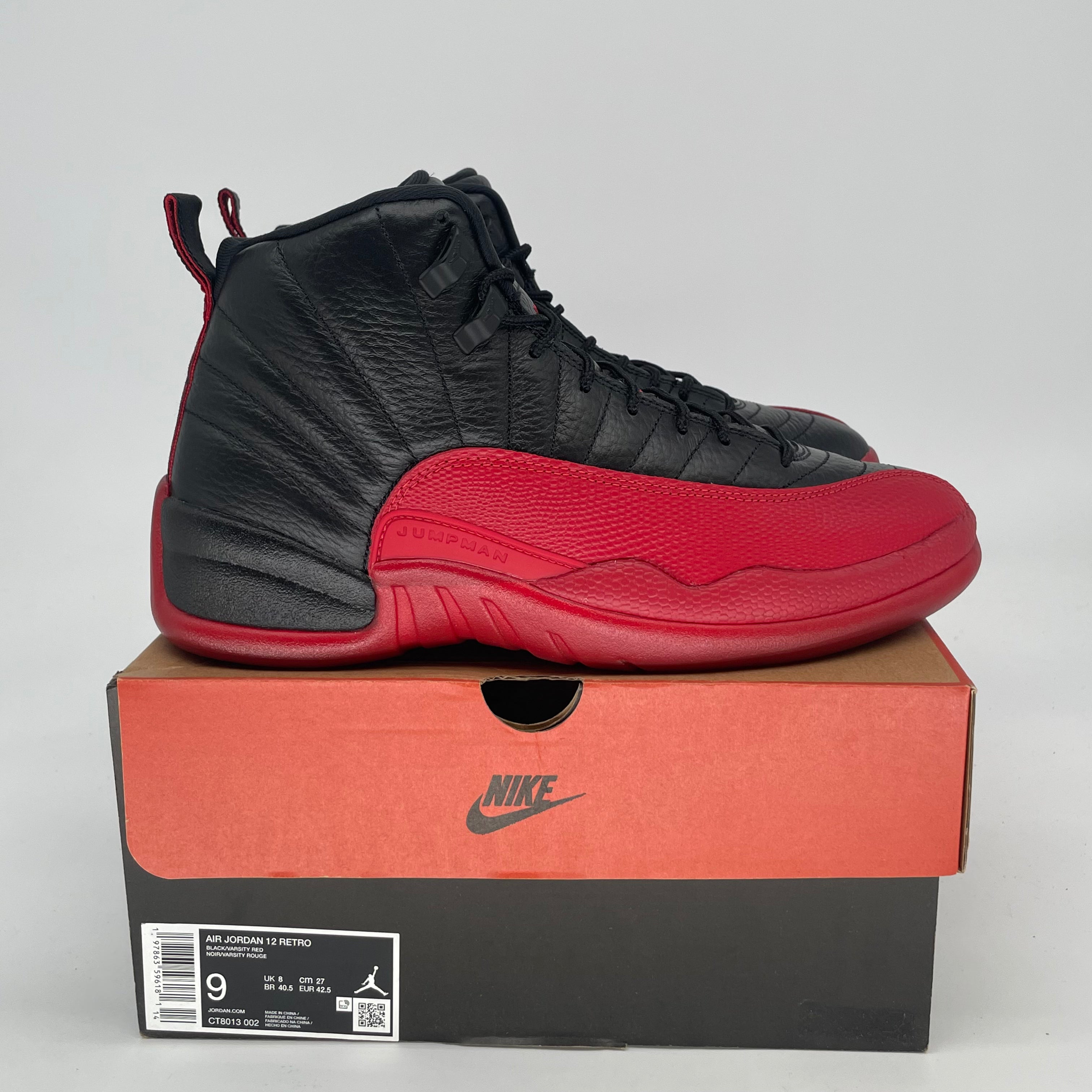 AIR JORDAN 12 FLU GAME CT8013-002 SIZE 9/10.5W