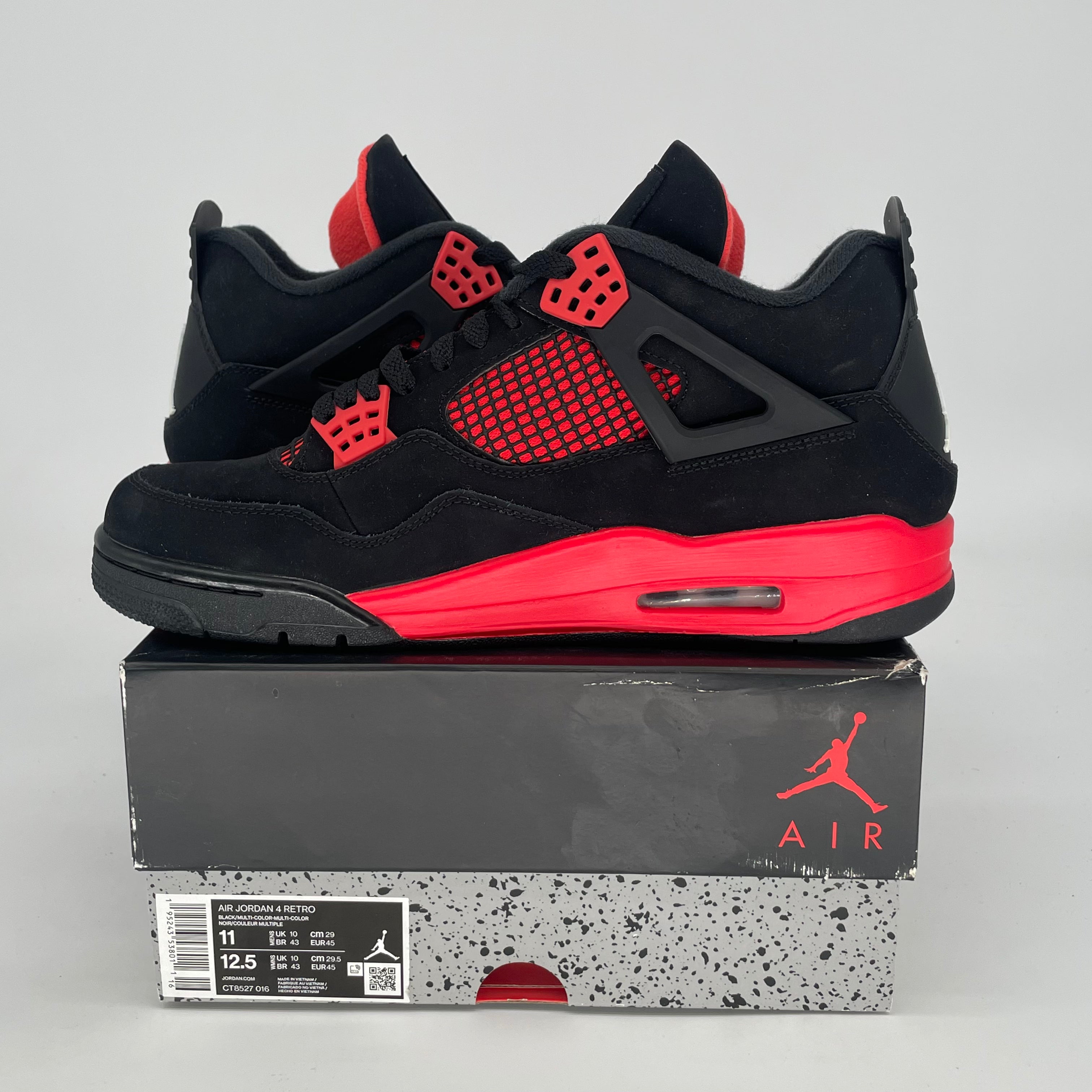 AIR JORDAN 4 RED THUNDER CT8527-016 SIZE 11/12.5W