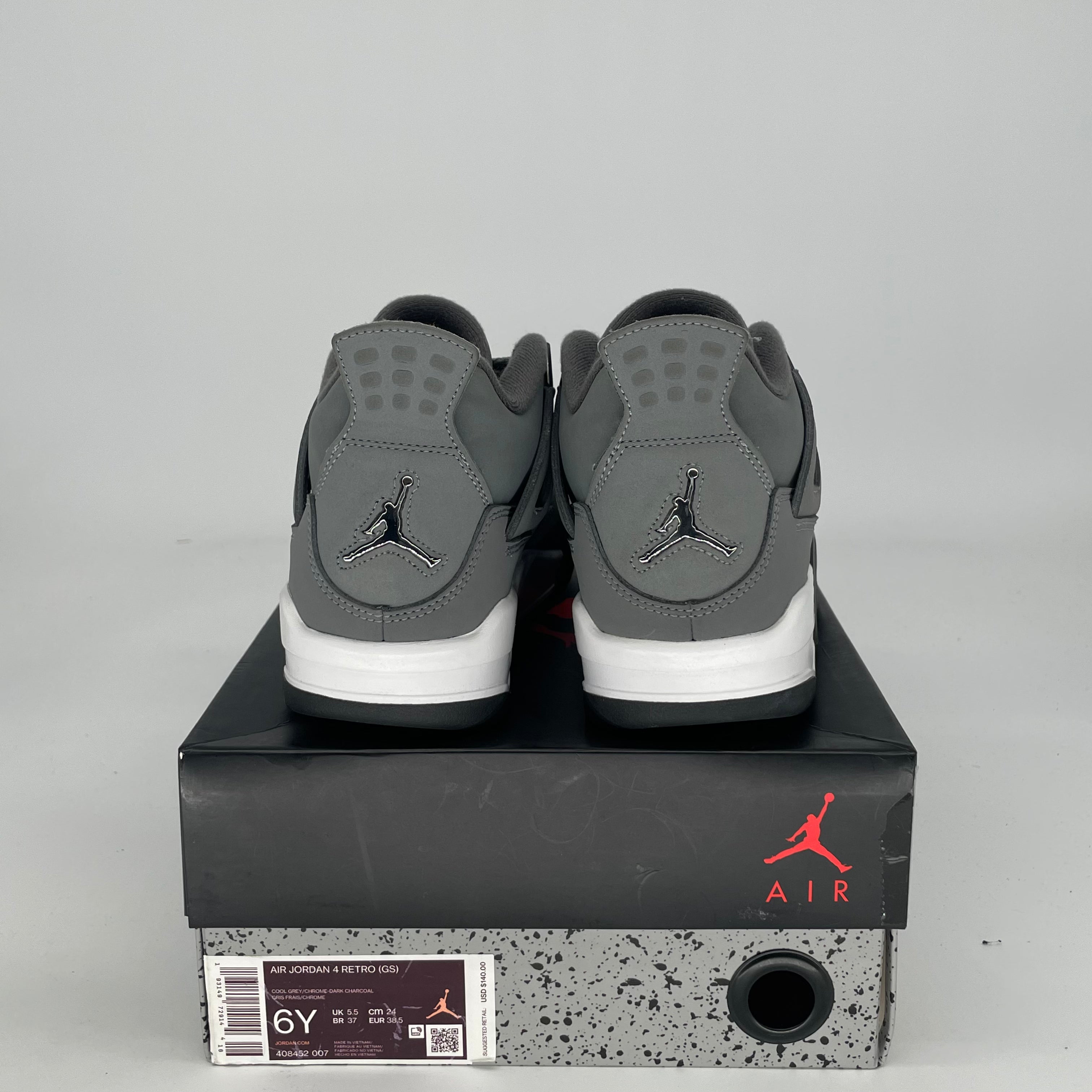 AIR JORDAN 4 COOL GREY 408452-007 SIZE 6/7.5W