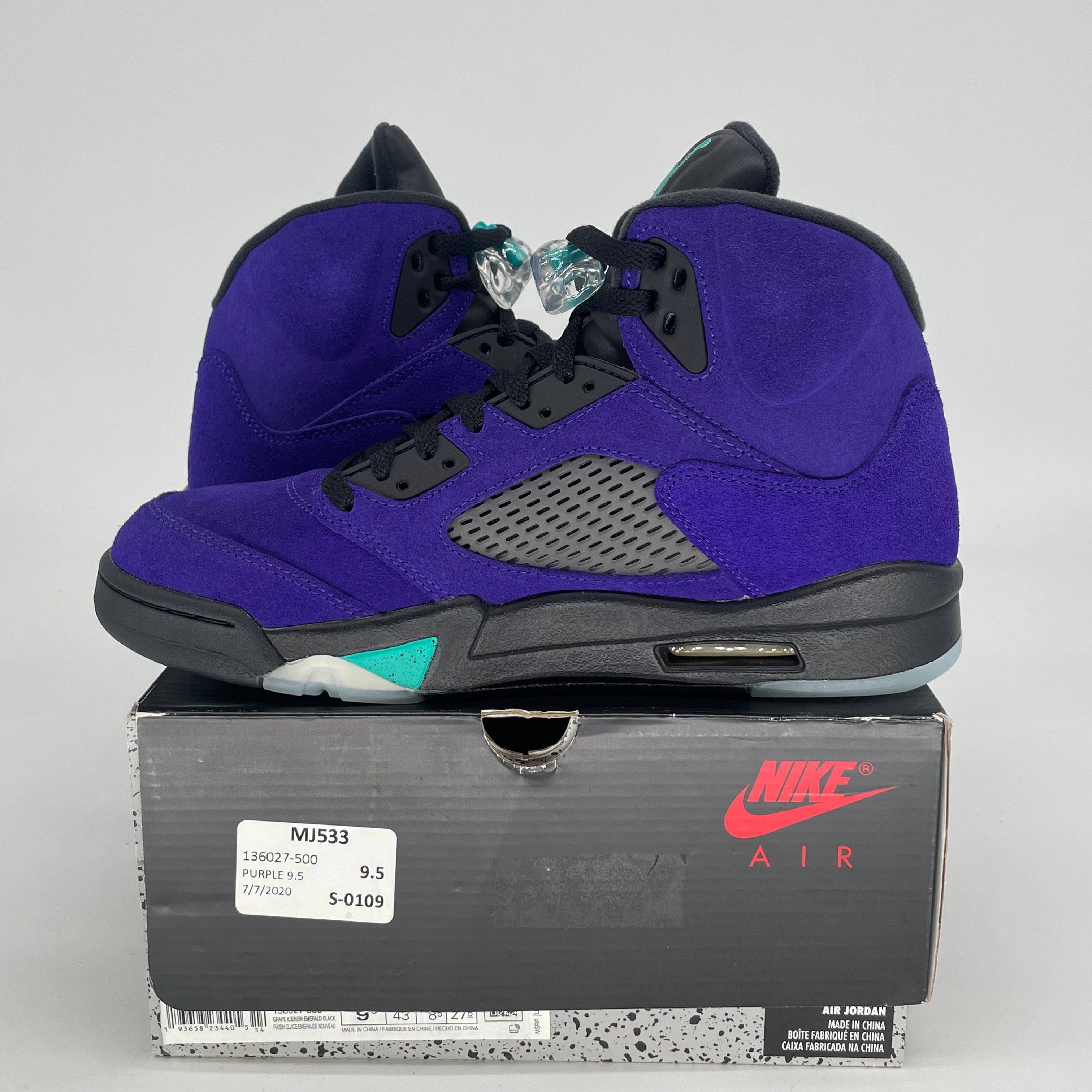 AIR JORDAN 5 ALTERNATE GRAPE 136027-500 SIZE 9.5/11W