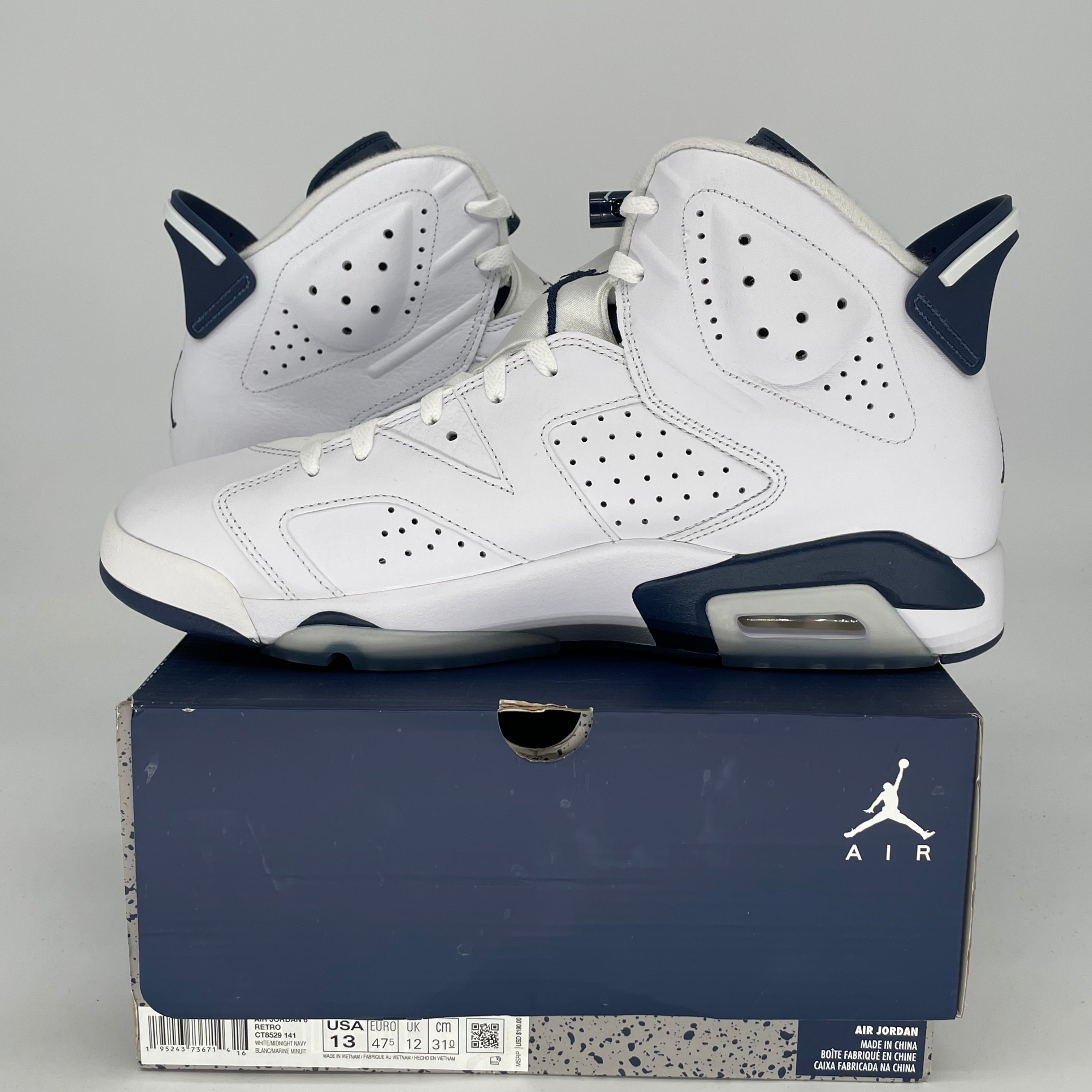 AIR JORDAN 6 MIDNIGHT NAVY SIZE 13 CT8529-141