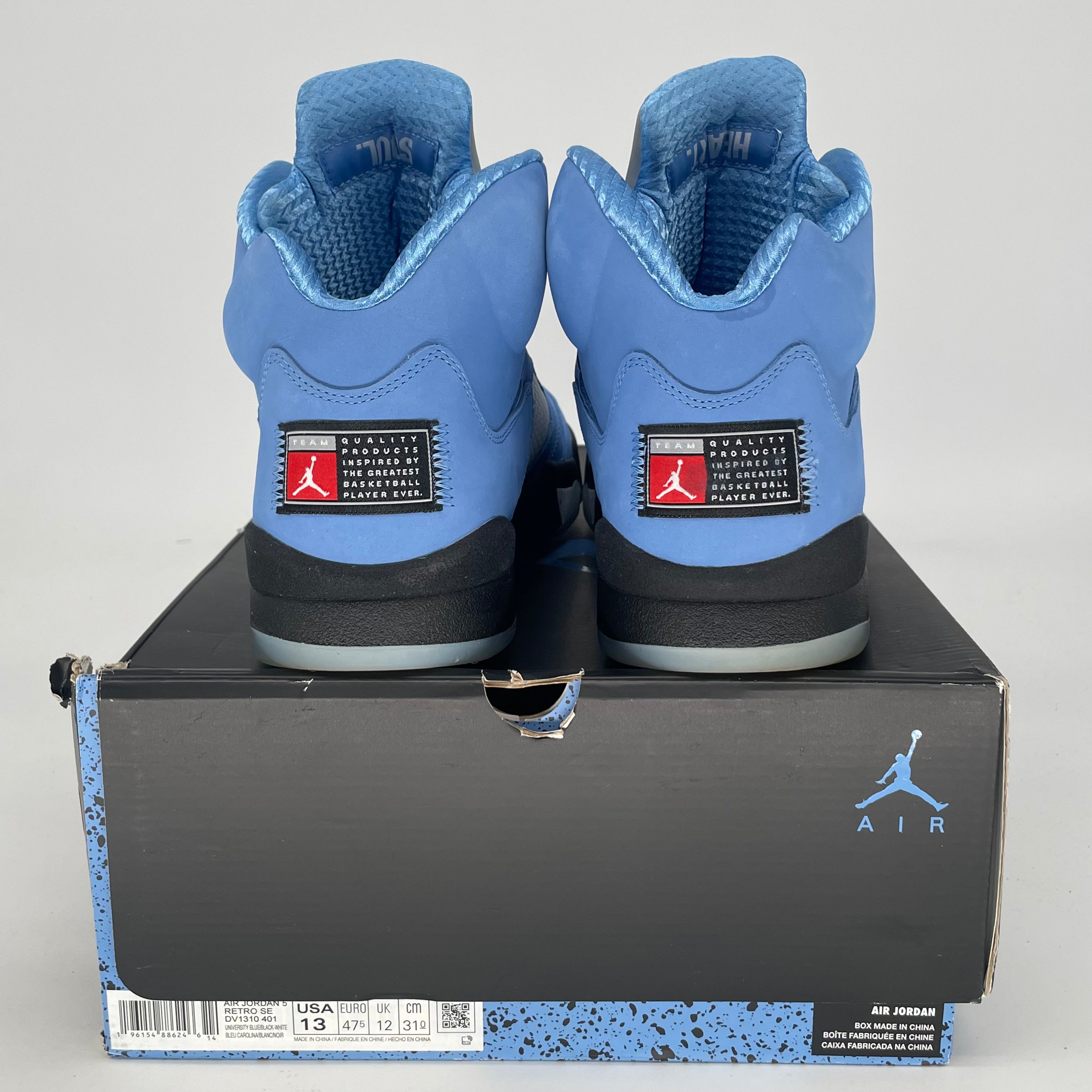 AIR JORDAN 5 UNC DV1310-401 SIZE 13/14.5W