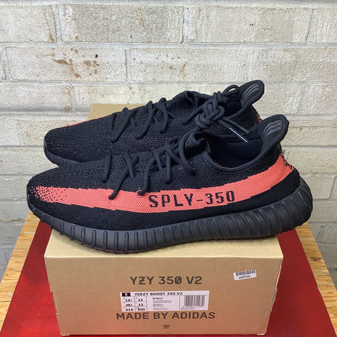 ADIDAS YEEZY 350 V2 CORE BLACK RED SIZE 13.5 BY9612