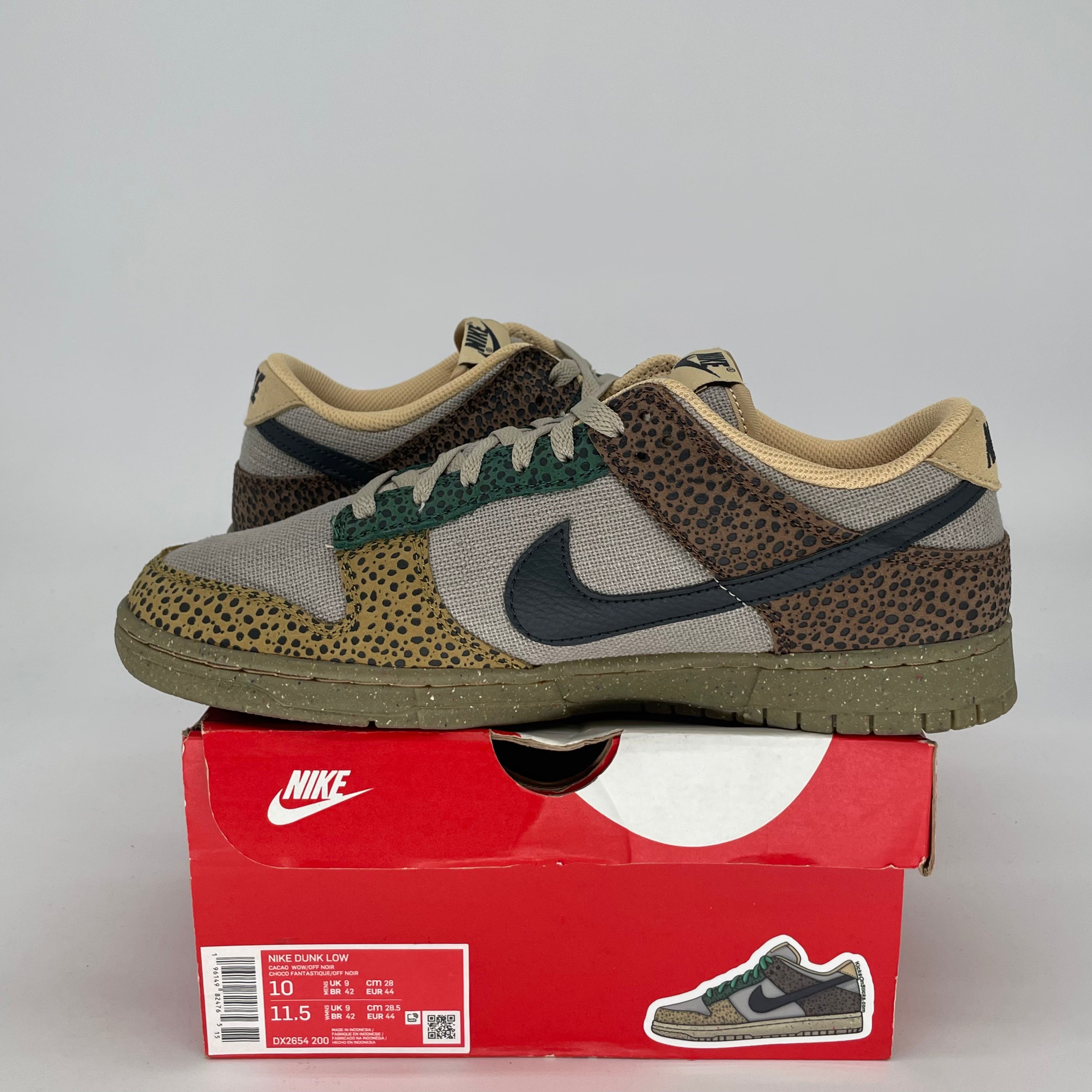 NIKE DUNK LOW SAFARI GOLDEN MOSS DX2654-200 SIZE 10/11.5W