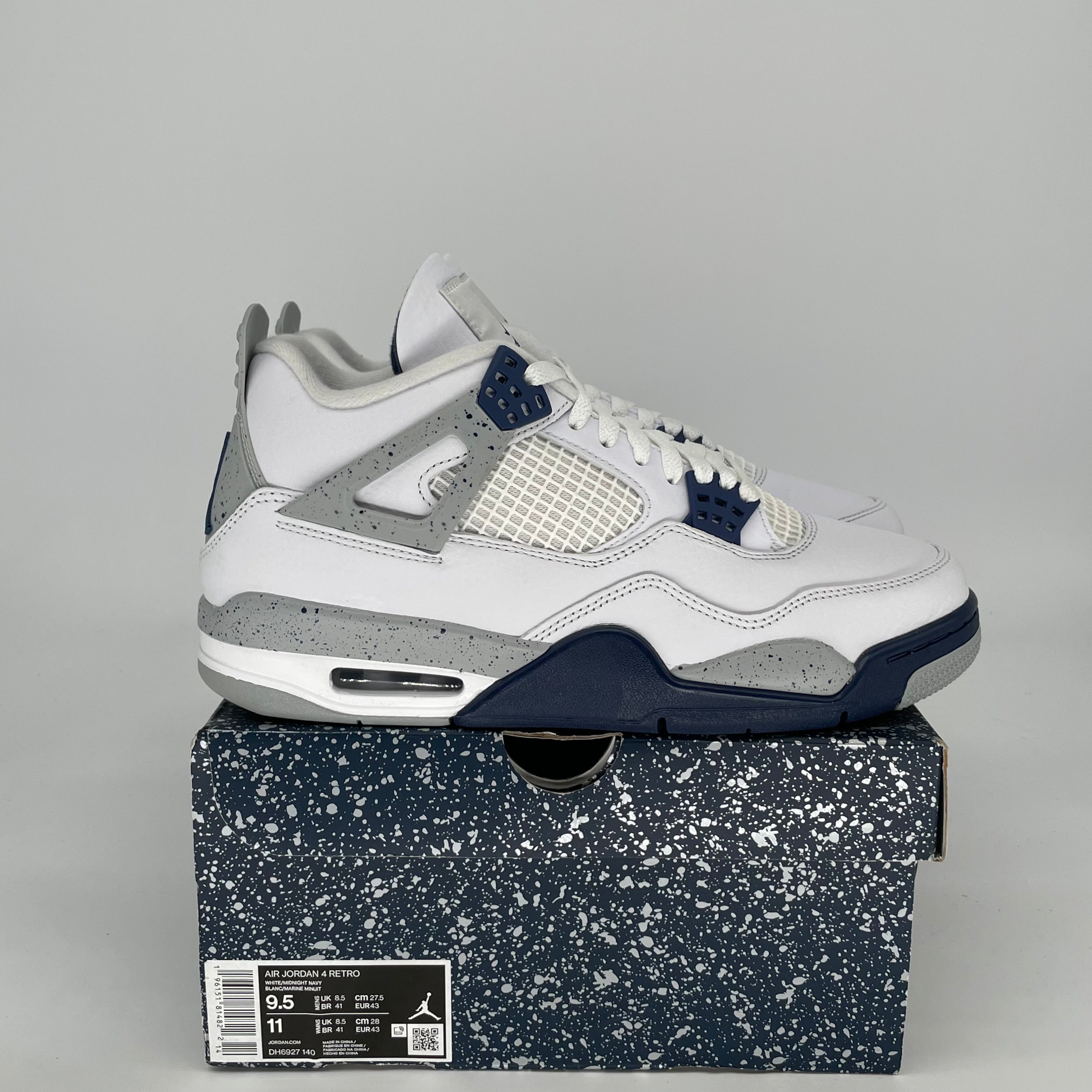AIR JORDAN 4 MIDNIGHT NAVY DH6927-140 SIZE 9.5/11W