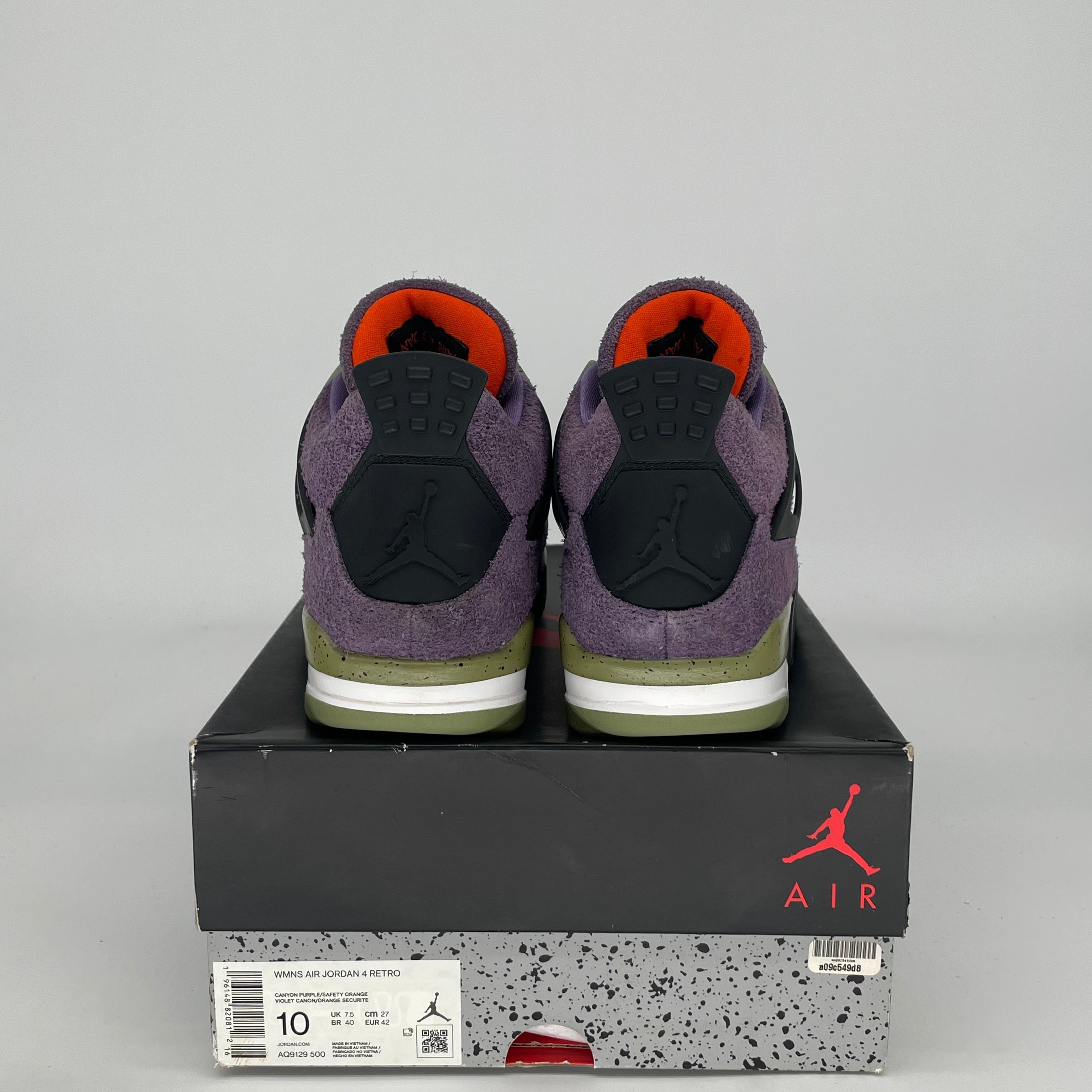 AIR JORDAN 4 CAYON PURPLE W AQ9129-500 SIZE 8.5/10W