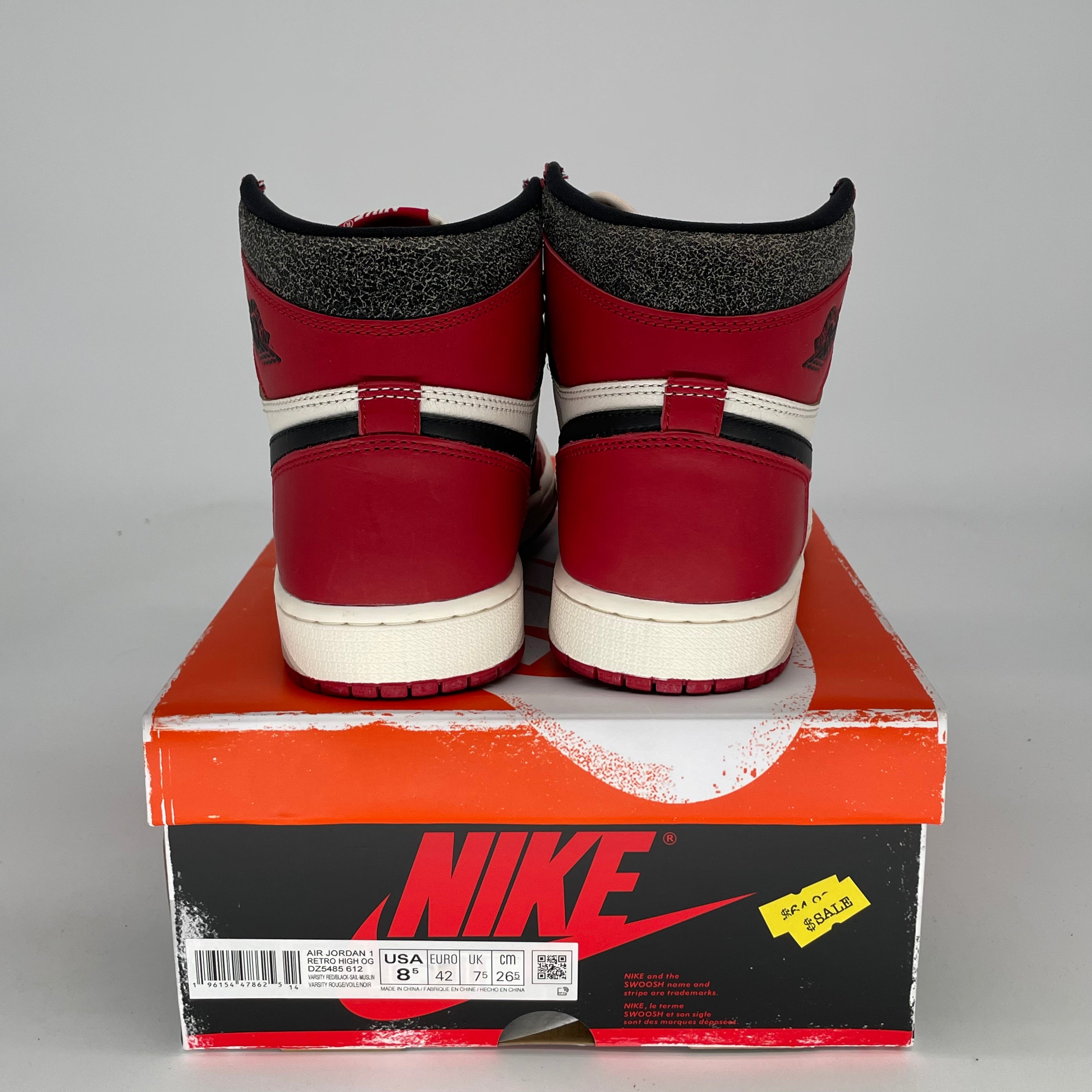 AIR JORDAN 1 CHICAGO LOST AND FOUND SIZE 8.5/10W DZ5485-612