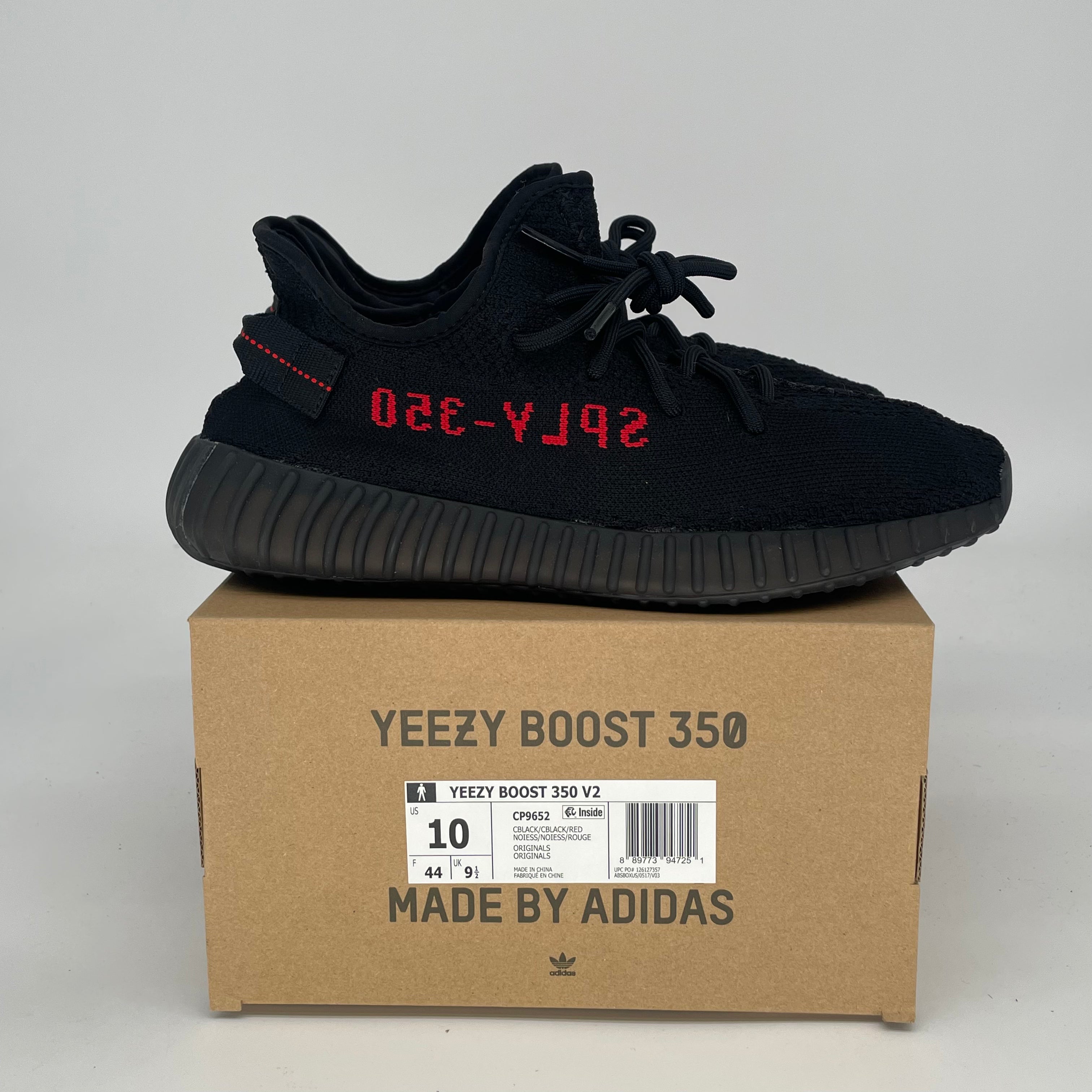 ADIDAS YEEZY 350 V2 BLACK RED CP9652 SIZE 10/11.5W