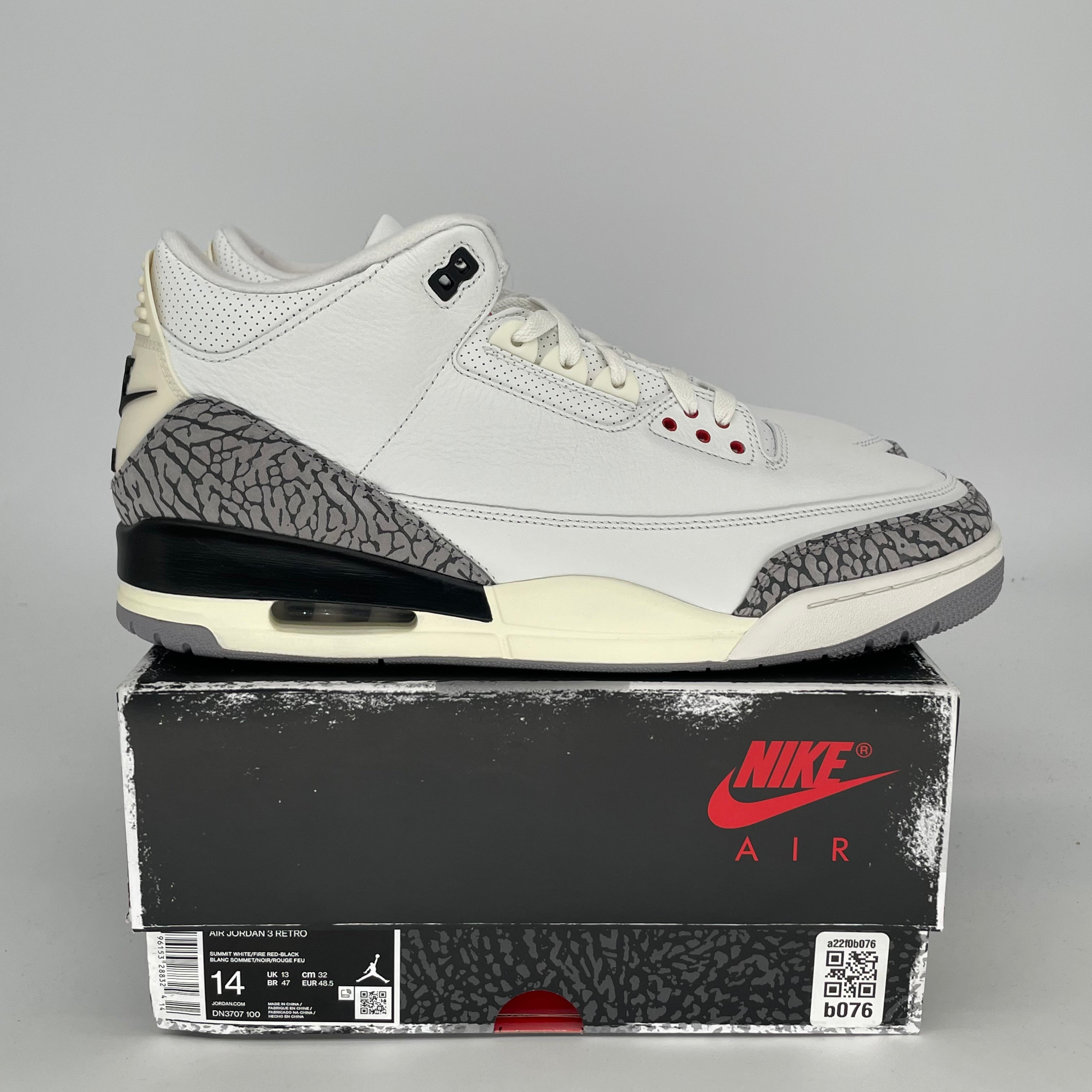 AIR JORDAN 3 WHITE CEMENT REIMAGINED SIZE 14 DN3707-100