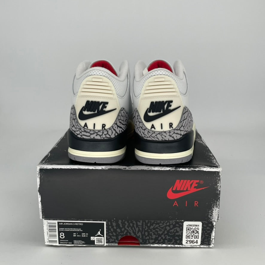 AIR JORDAN 3 WHITE CEMENT REIMAGINED DN3707-100 SIZE 8/9.5W