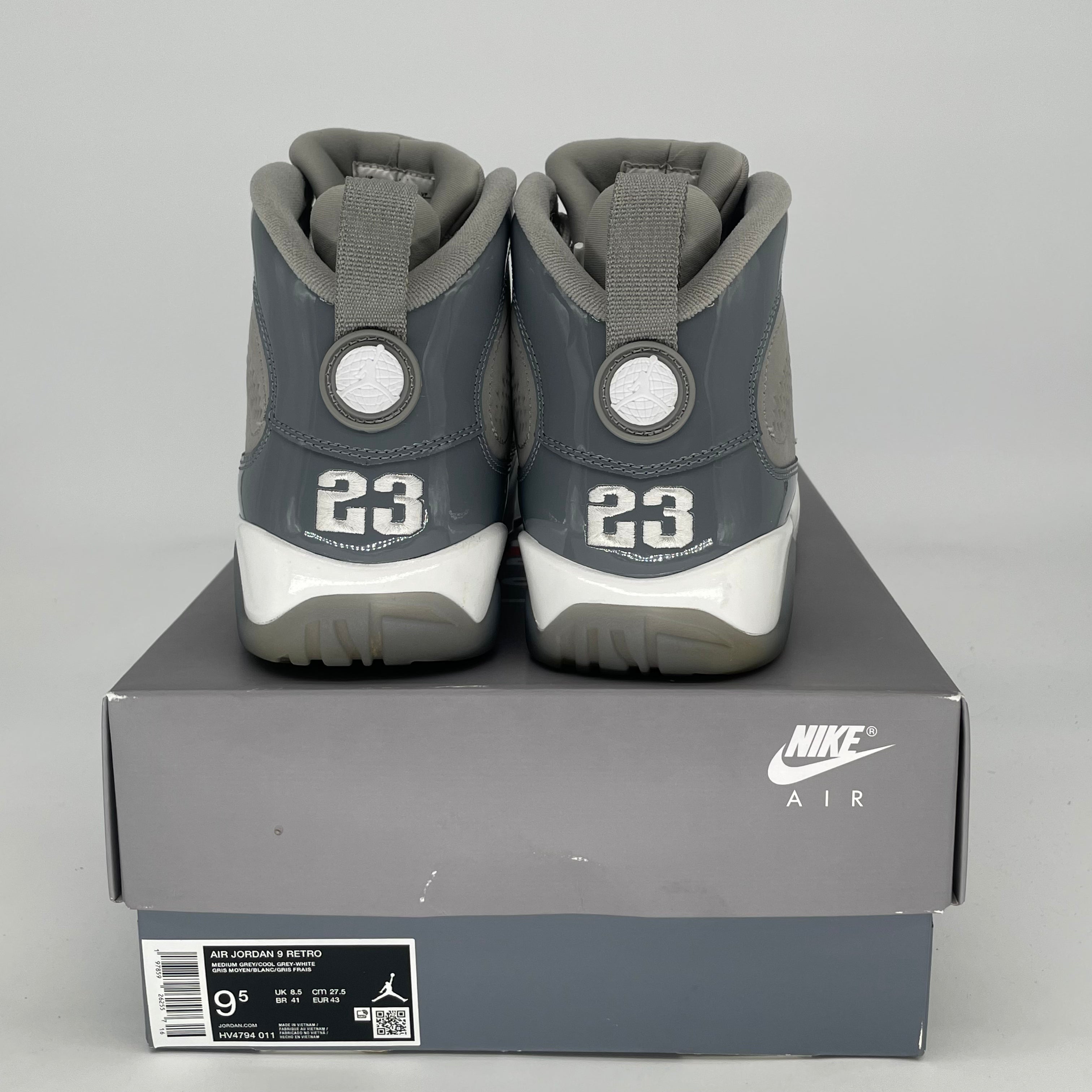 AIR JORDAN 9 COOL GREY HV4794-011 SIZE 9.5/11W