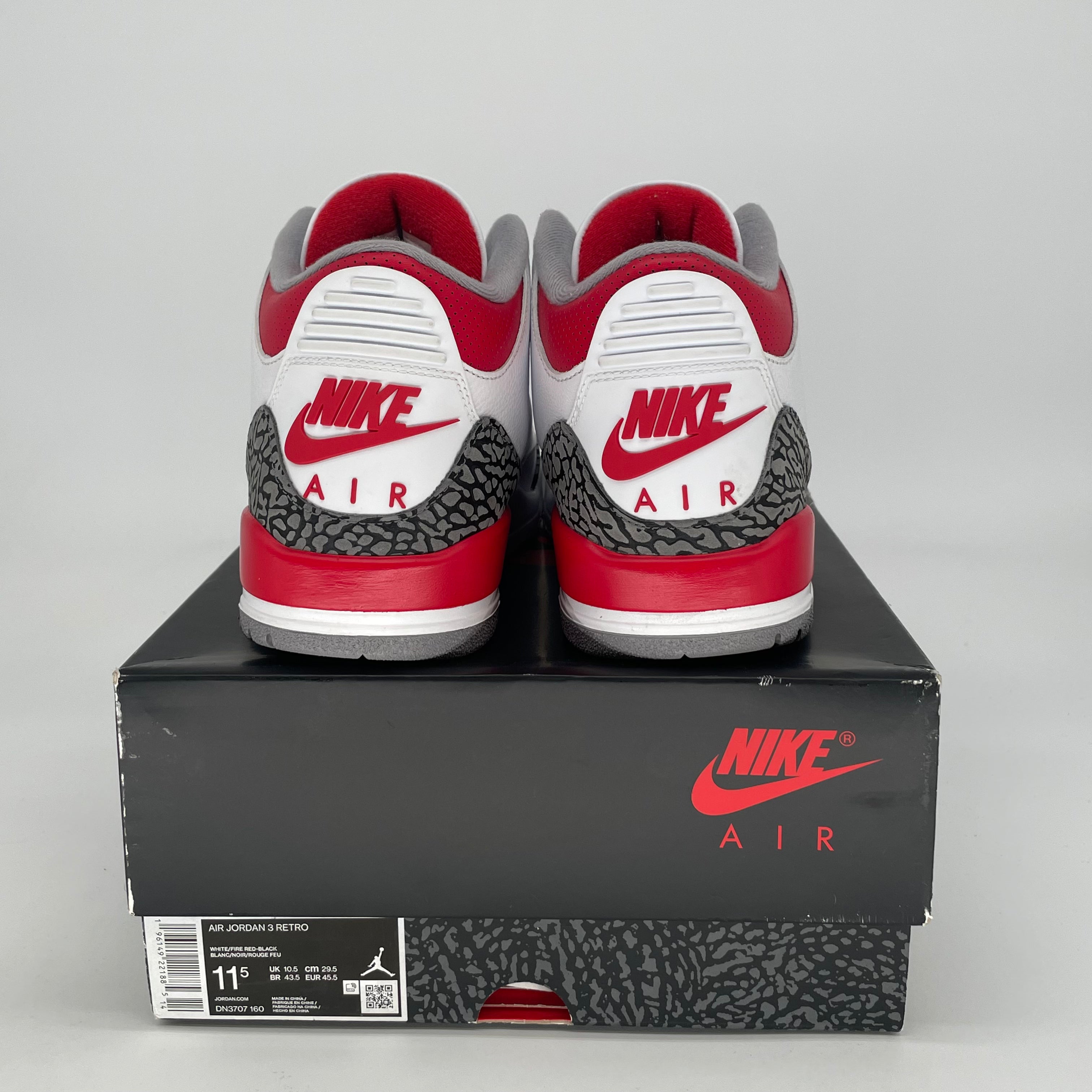 AIR JORDAN 3 FIRE RED DN3707-160 SIZE 11.5/13W
