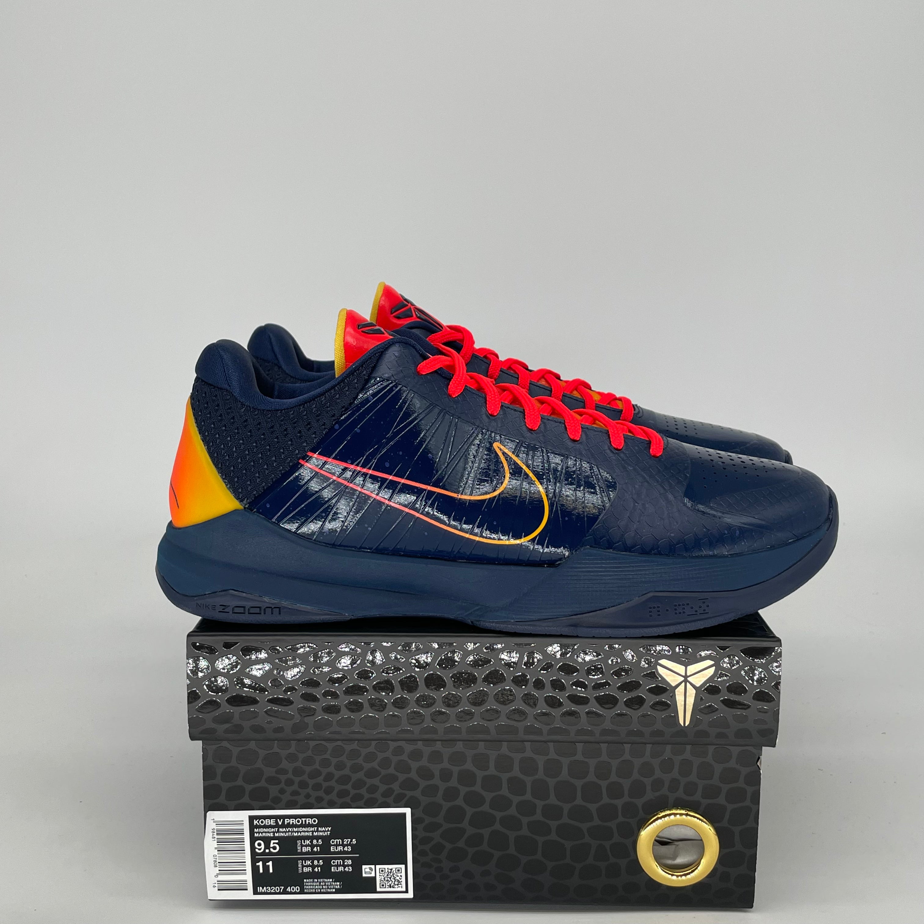NIKE KOBE 5 PROTRO CAITLIN CLARK INDIANA FEVER IM3207-400 SIZE 9.5/11W