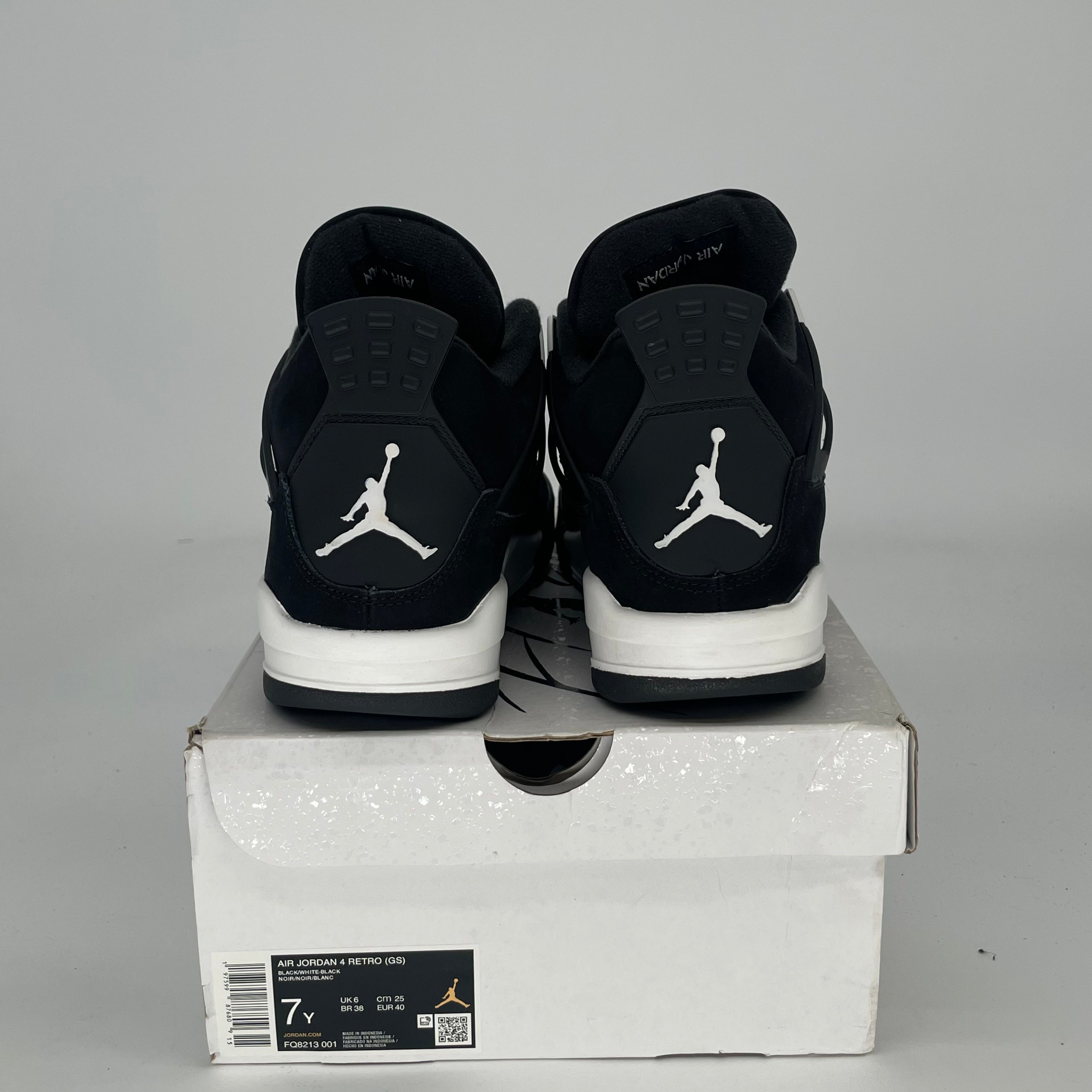AIR JORDAN 4 WHITE THUNDER FQ8213-001 SIZE 7/8.5W