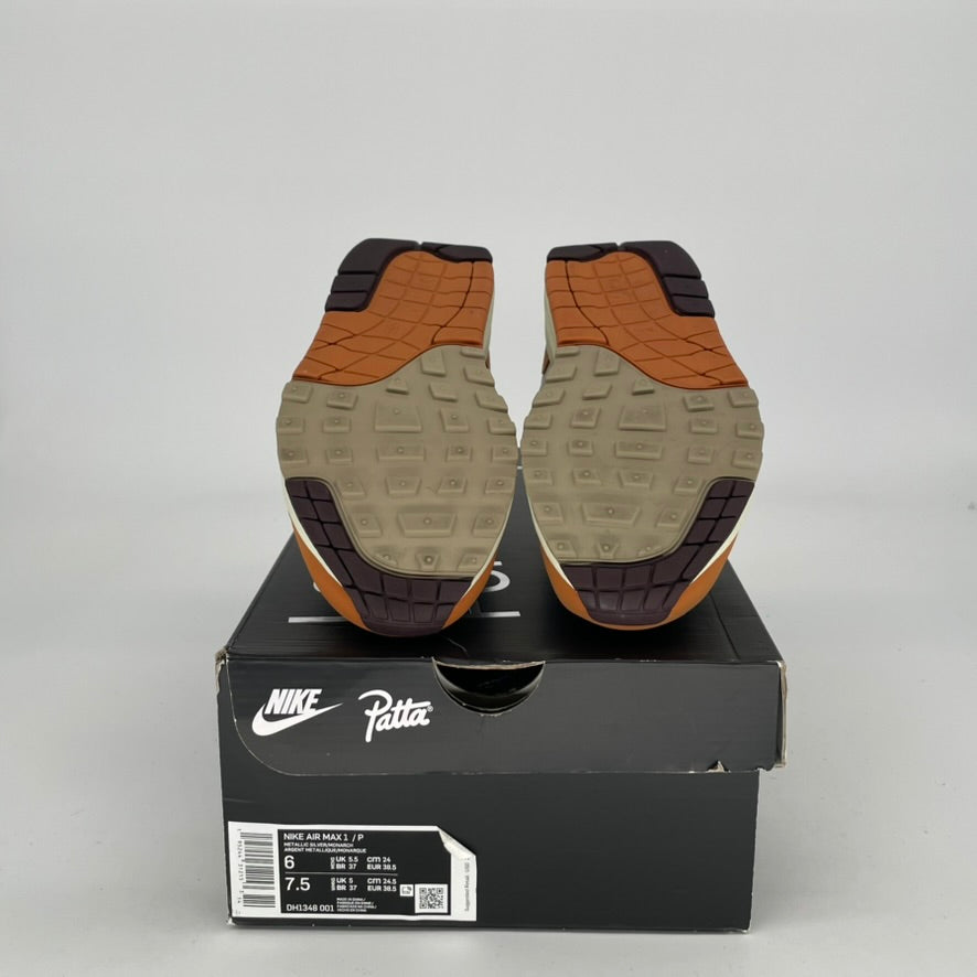 NIKE AIR MAX 1 PATTA WAVES MONARCH SIZE 6/7.5W DH1348-001
