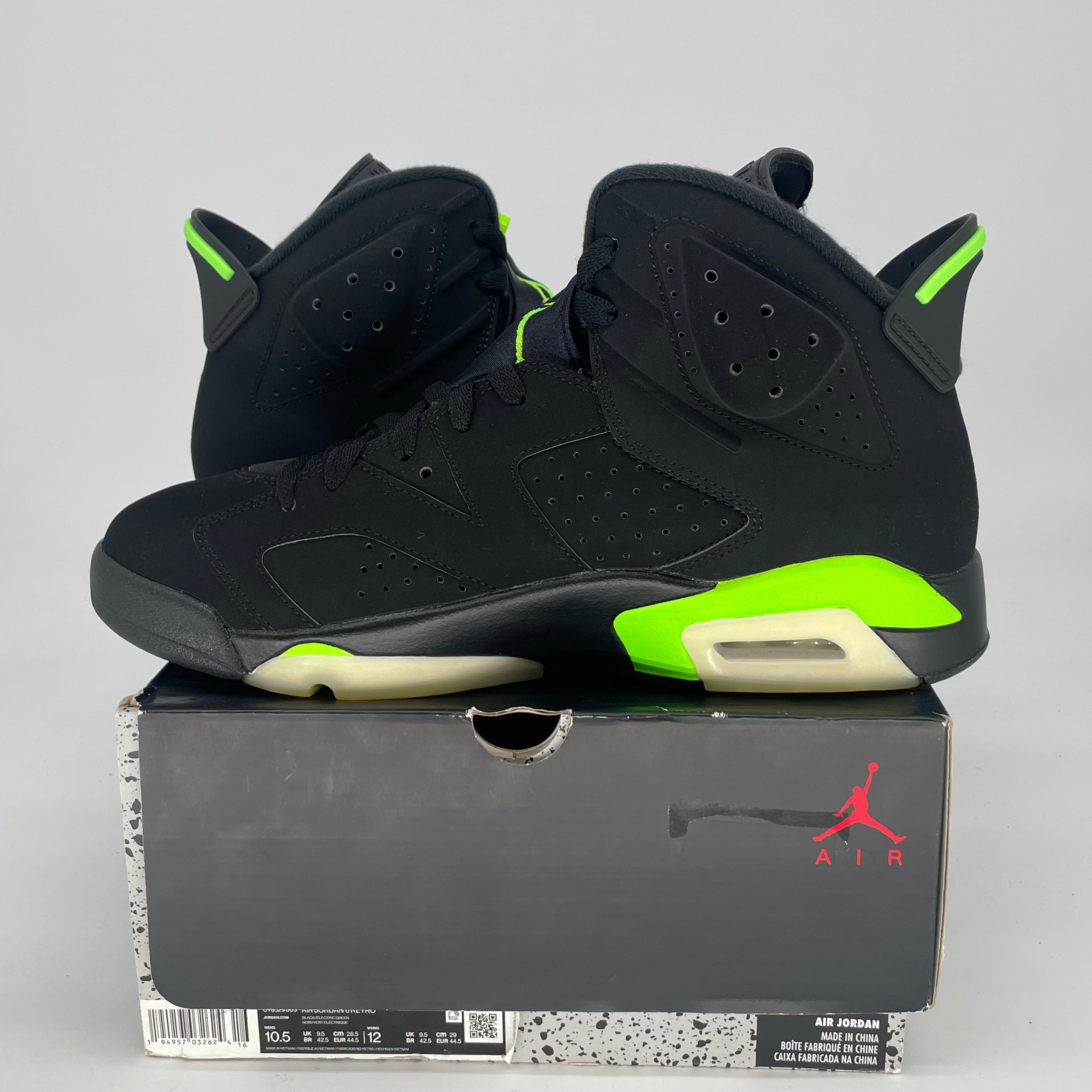 AIR JORDAN 6 ELECTRIC GREEN CT8529-003 SIZE 10.5/12W
