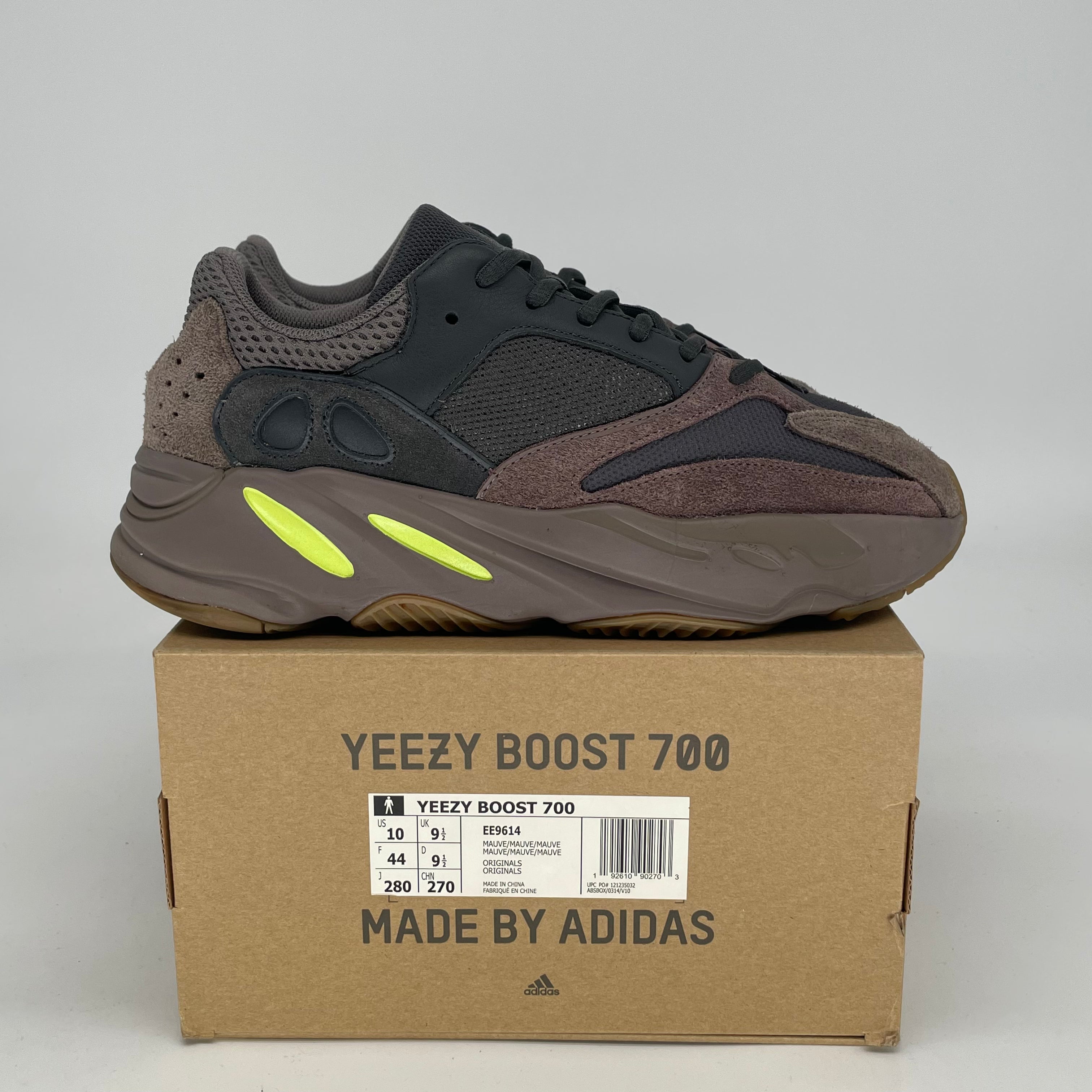 ADIDAS YEEZY 700 MAUVE EE9614 SIZE 10/11.5W