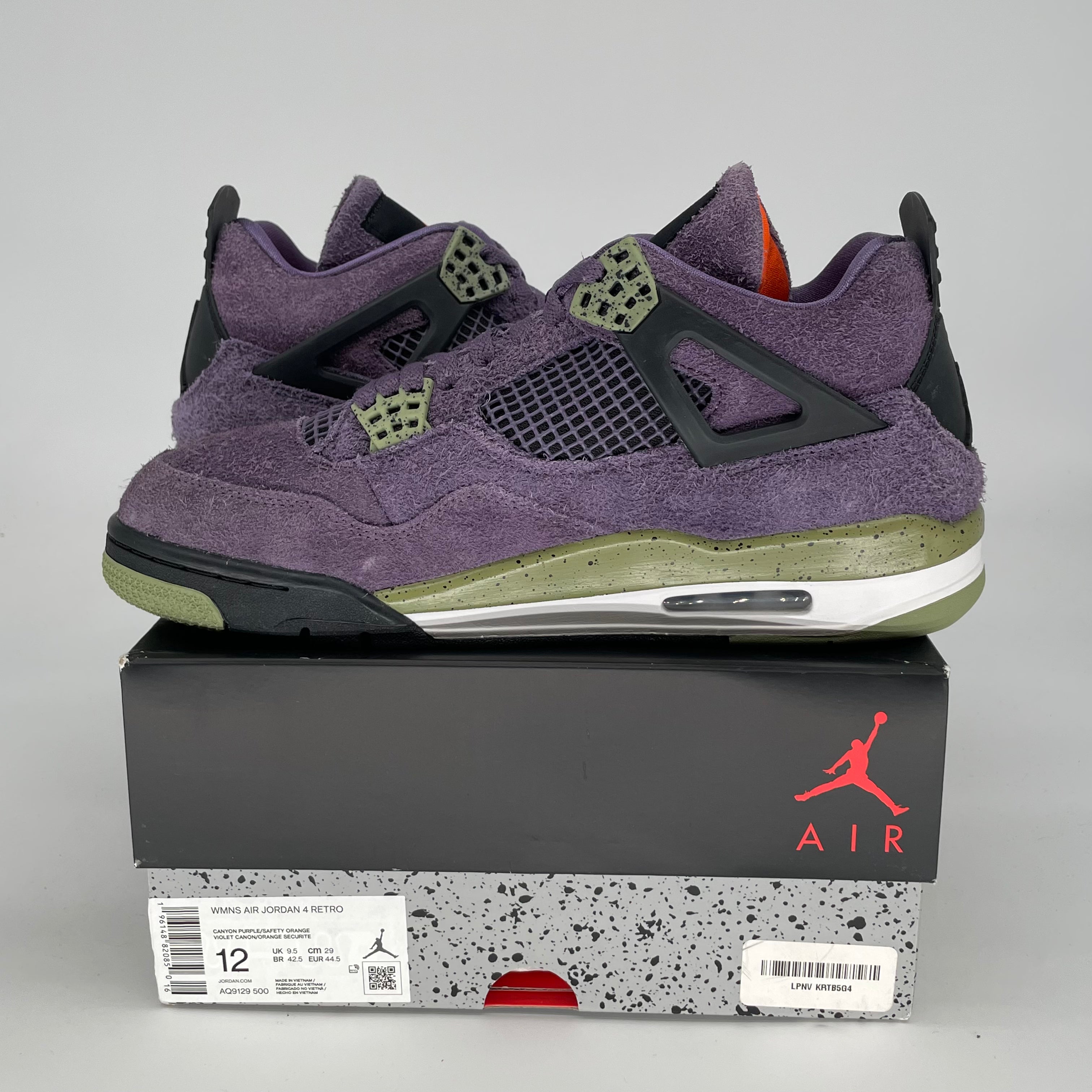 AIR JORDAN 4 CANYON PURPLE W SIZE 10.5/12W AQ9129-500
