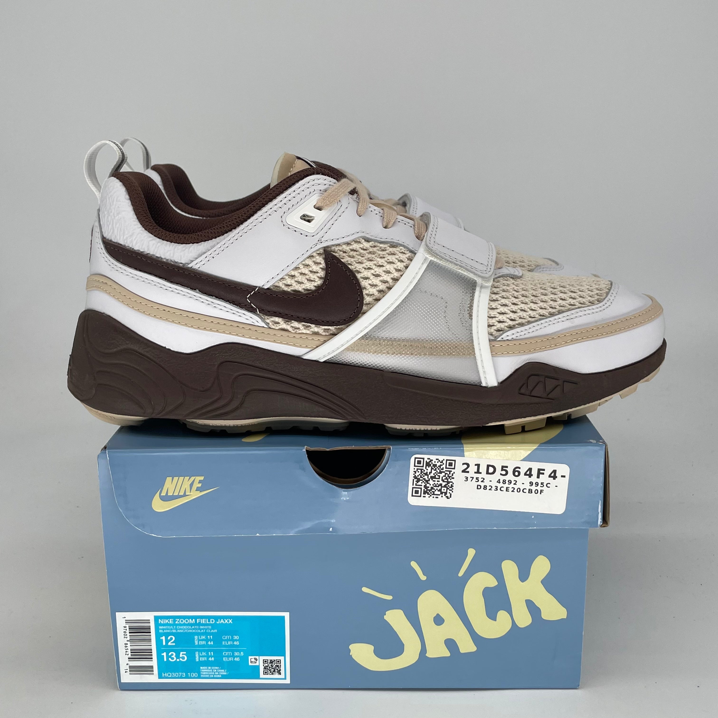 TRAVIS SCOTT NIKE ZOOM FIELD JAXX LIGHT CHOCOLATE HF3073-100 SIZE 12/13.5W
