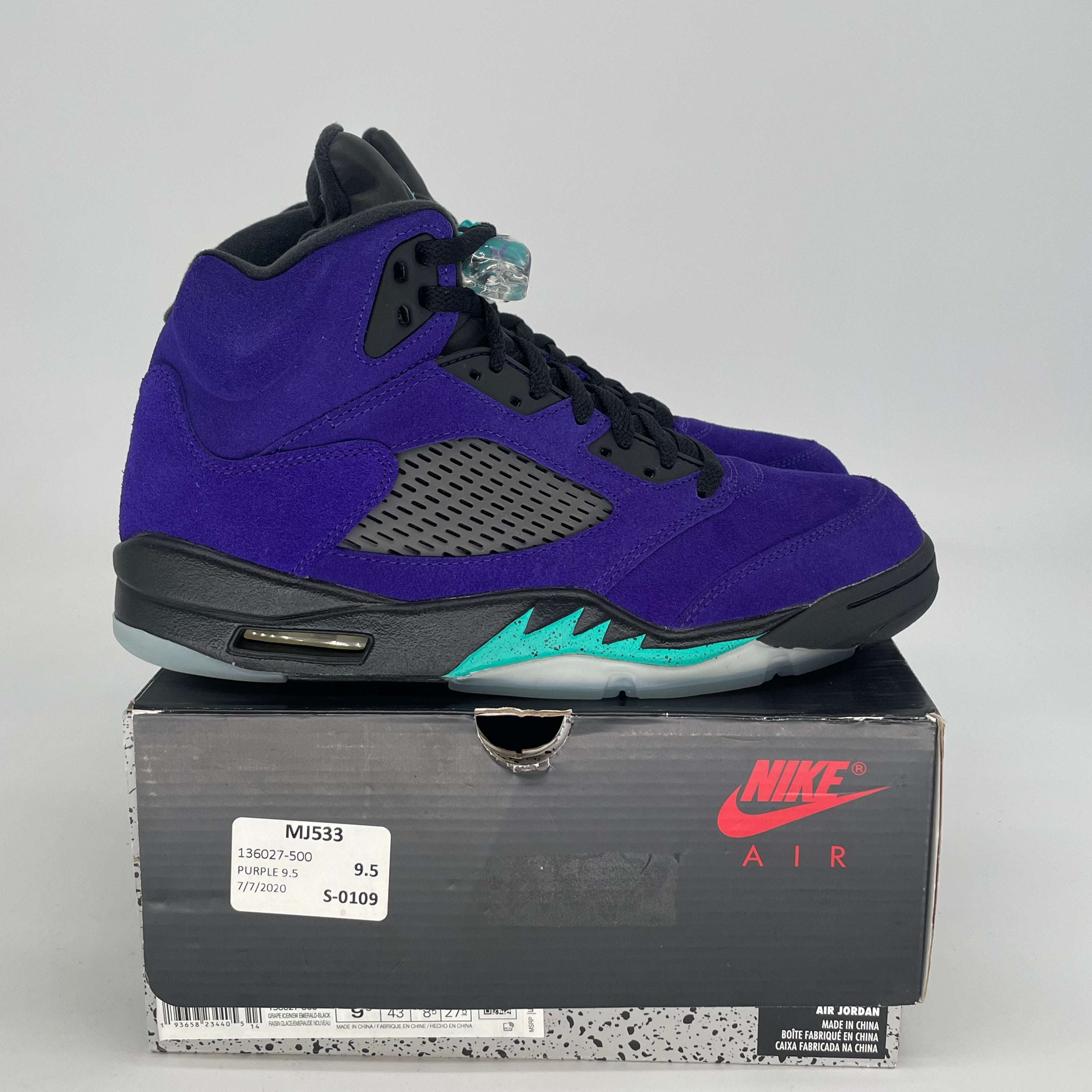 AIR JORDAN 5 ALTERNATE GRAPE 136027-500 SIZE 9.5/11W