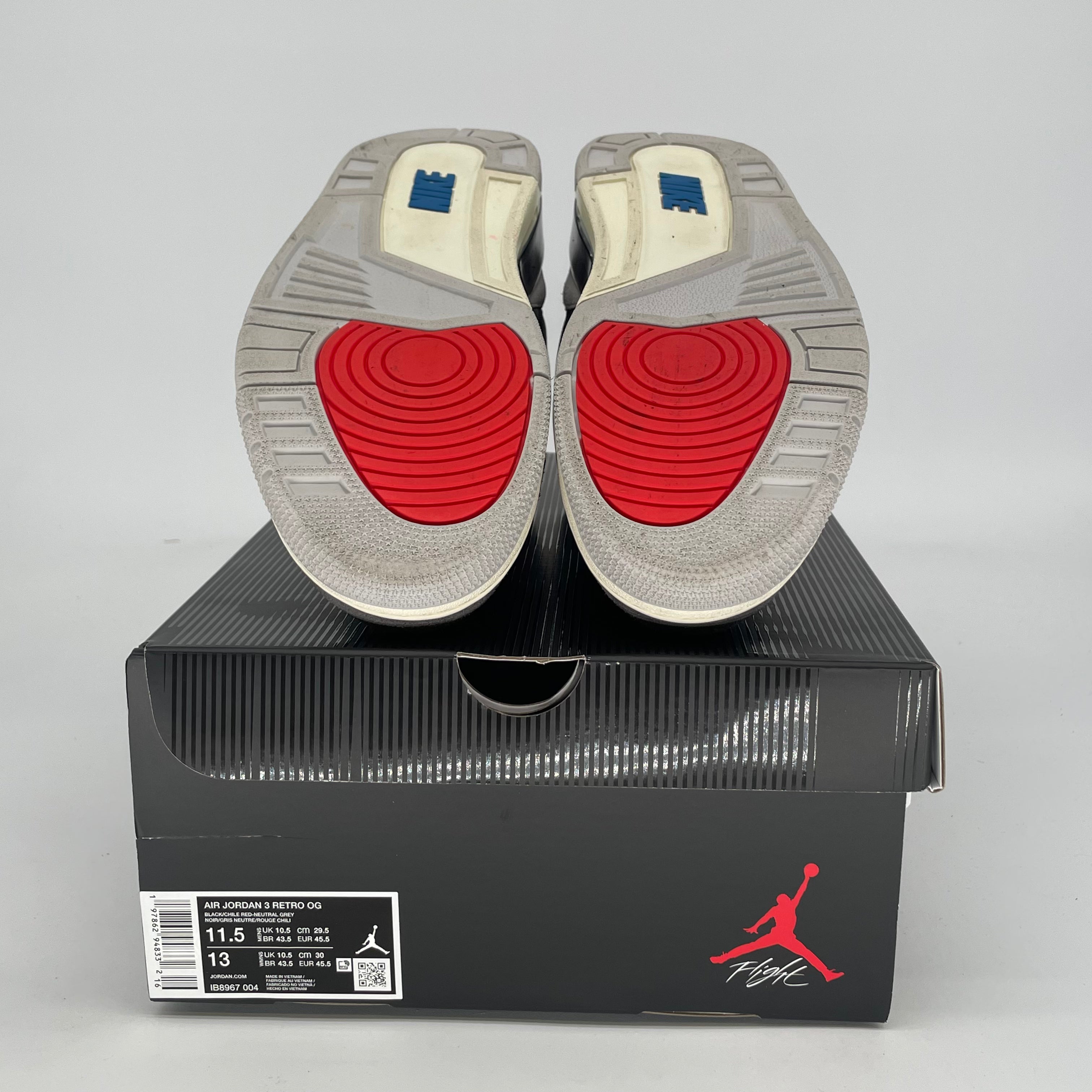 AIR JORDAN 3 RARE AIR IB8967-004 SIZE 11.5/13W