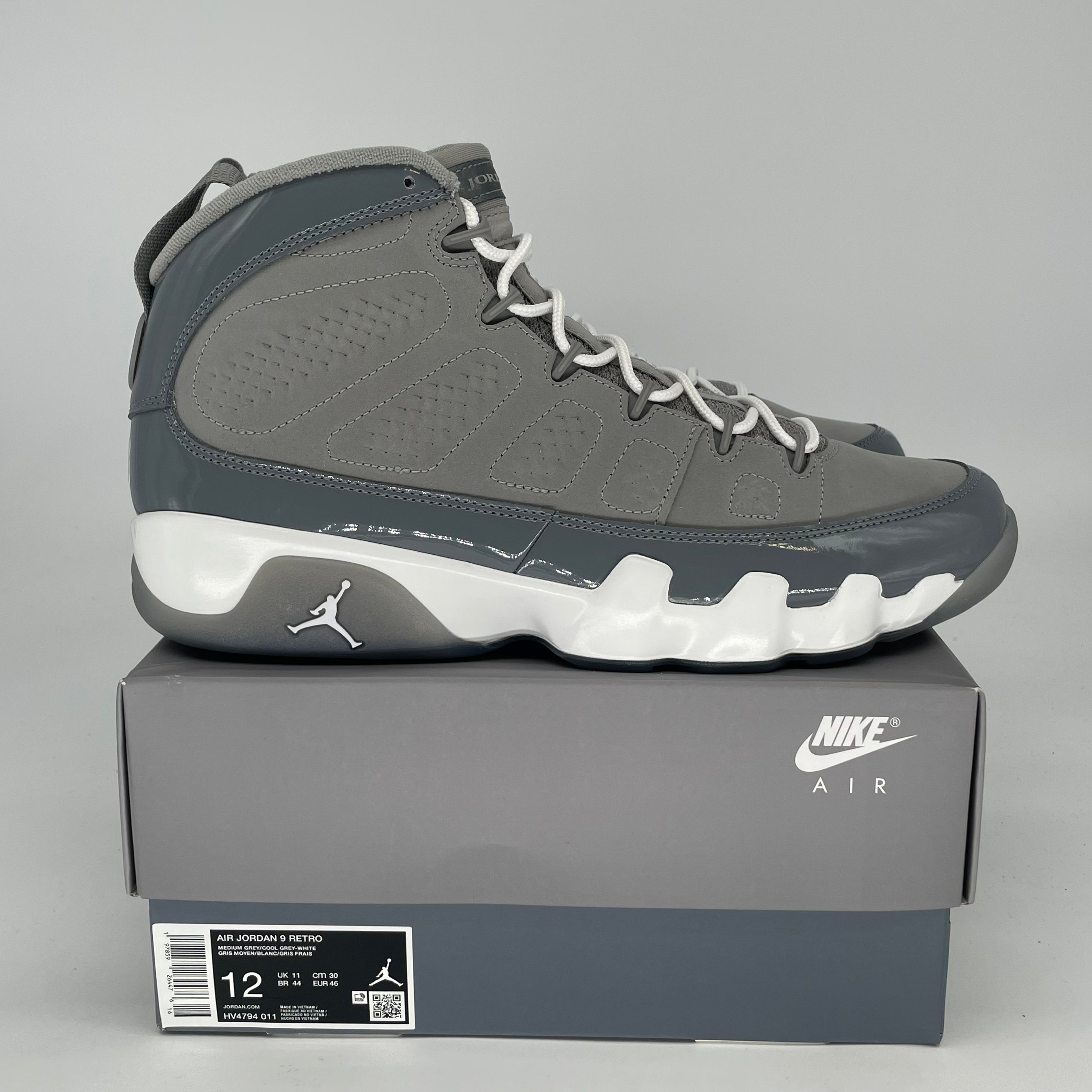 AIR JORDAN 9 COOL GREY HV4794-011 SIZE 12/13.5W