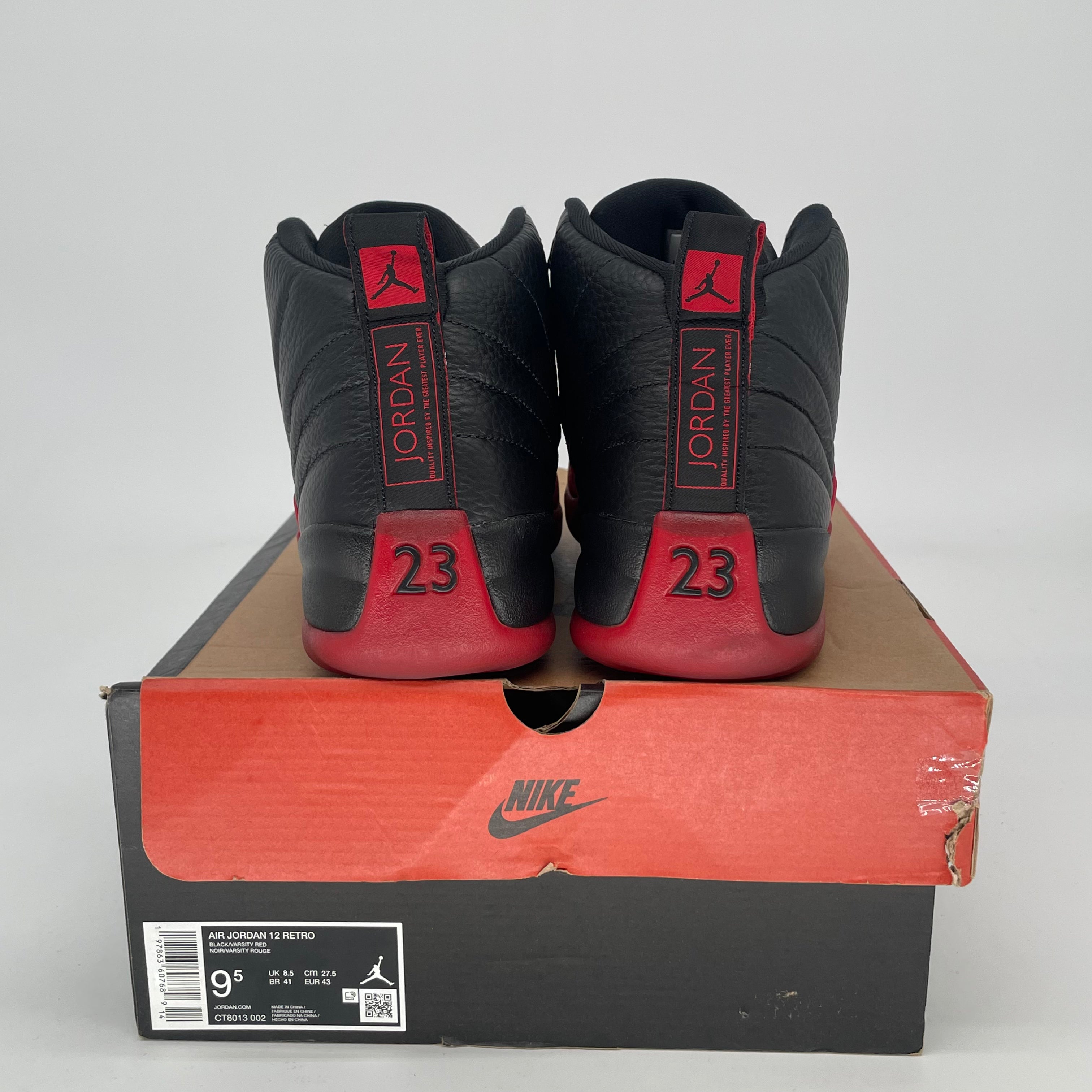 AIR JORDAN 12 FLU GAME CT8013-002 SIZE 9.5/11W