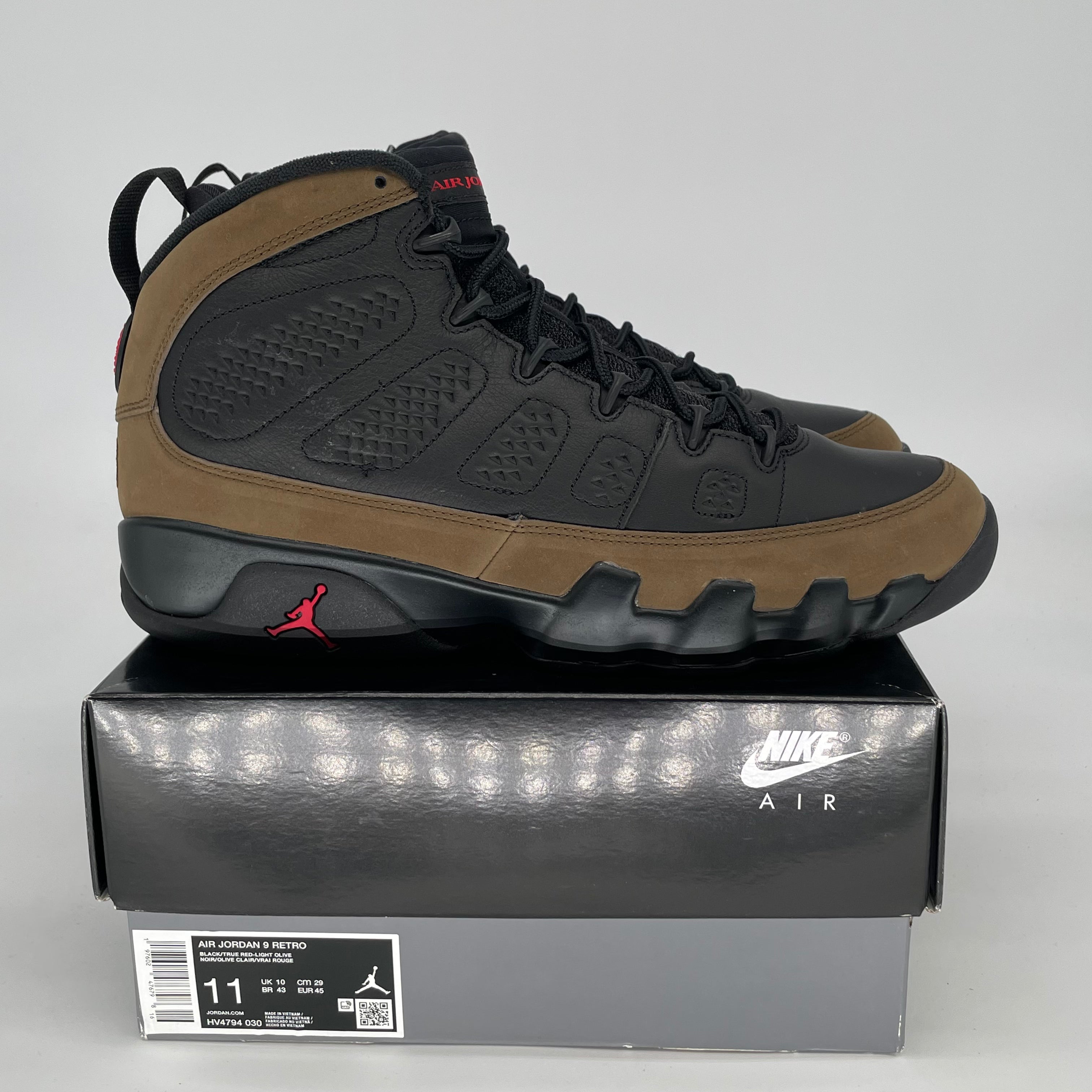 AIR JORDAN 9 OLIVE SIZE 11/12.5W HV4794-030