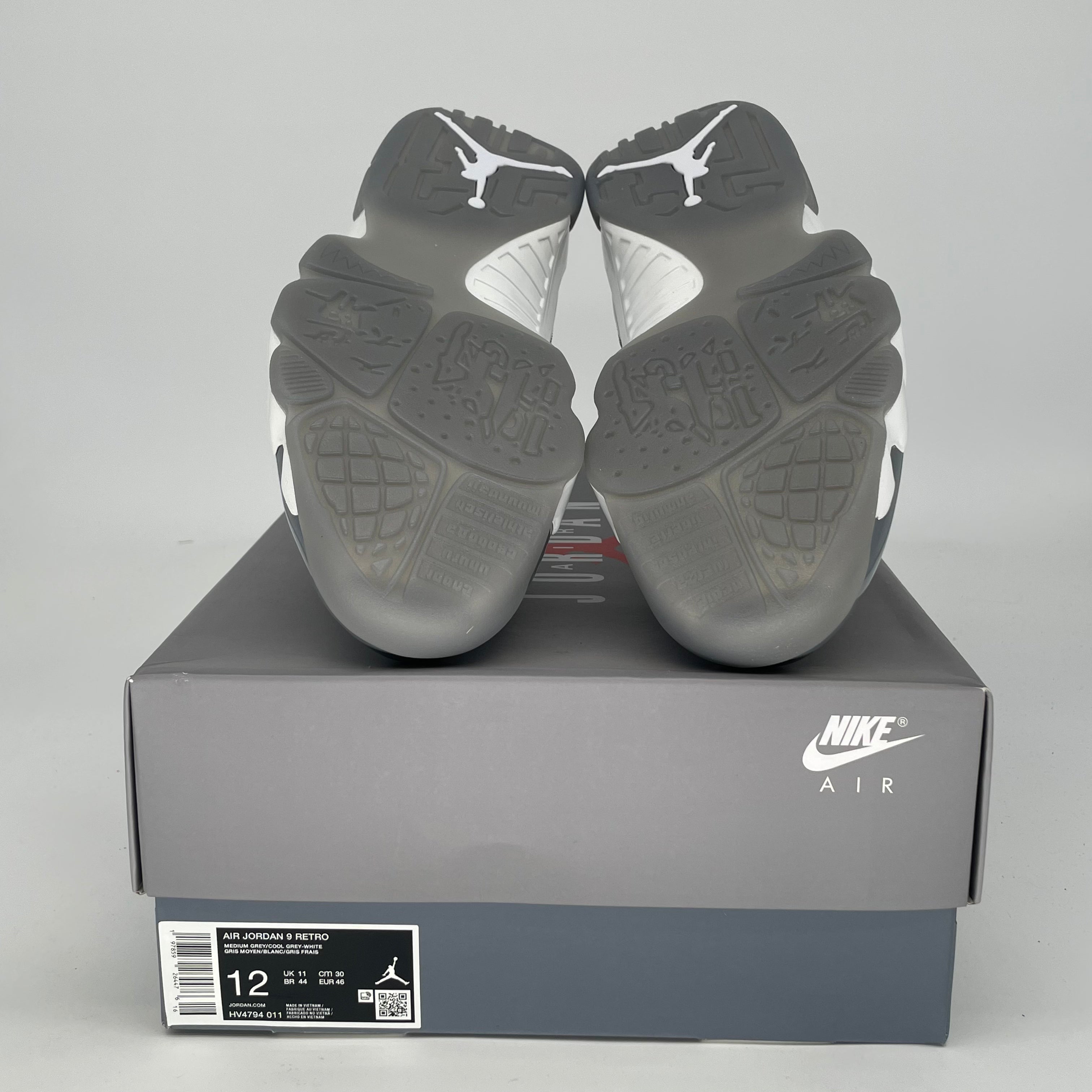 AIR JORDAN 9 COOL GREY HV4794-011 SIZE 12/13.5W