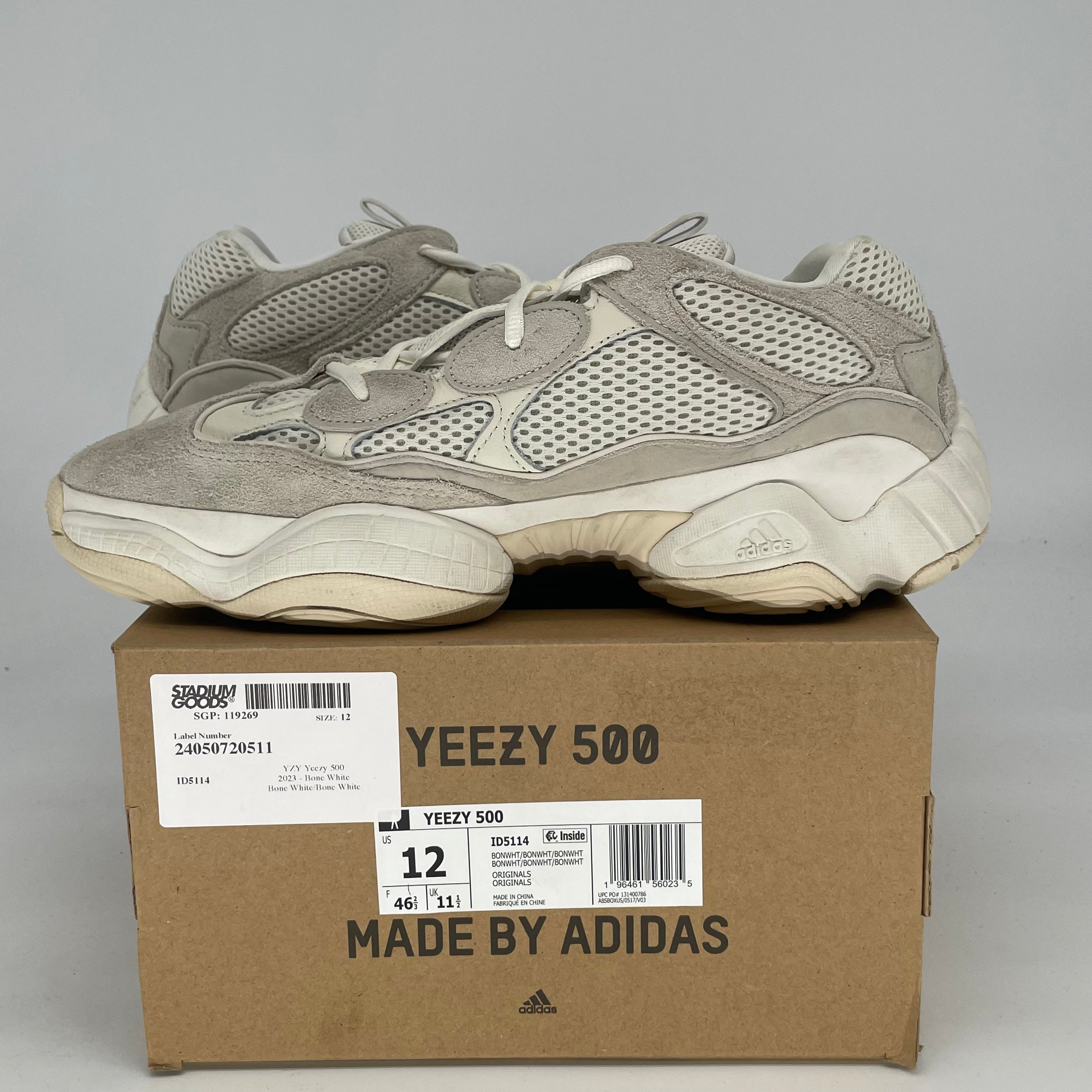 ADIDAS YEEZY 500 BONE WHITE ID5114 SIZE 12/13.5W